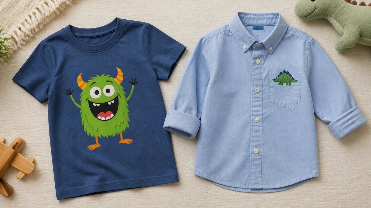 Graphic Tees vs Embroidered Shirts for Kids