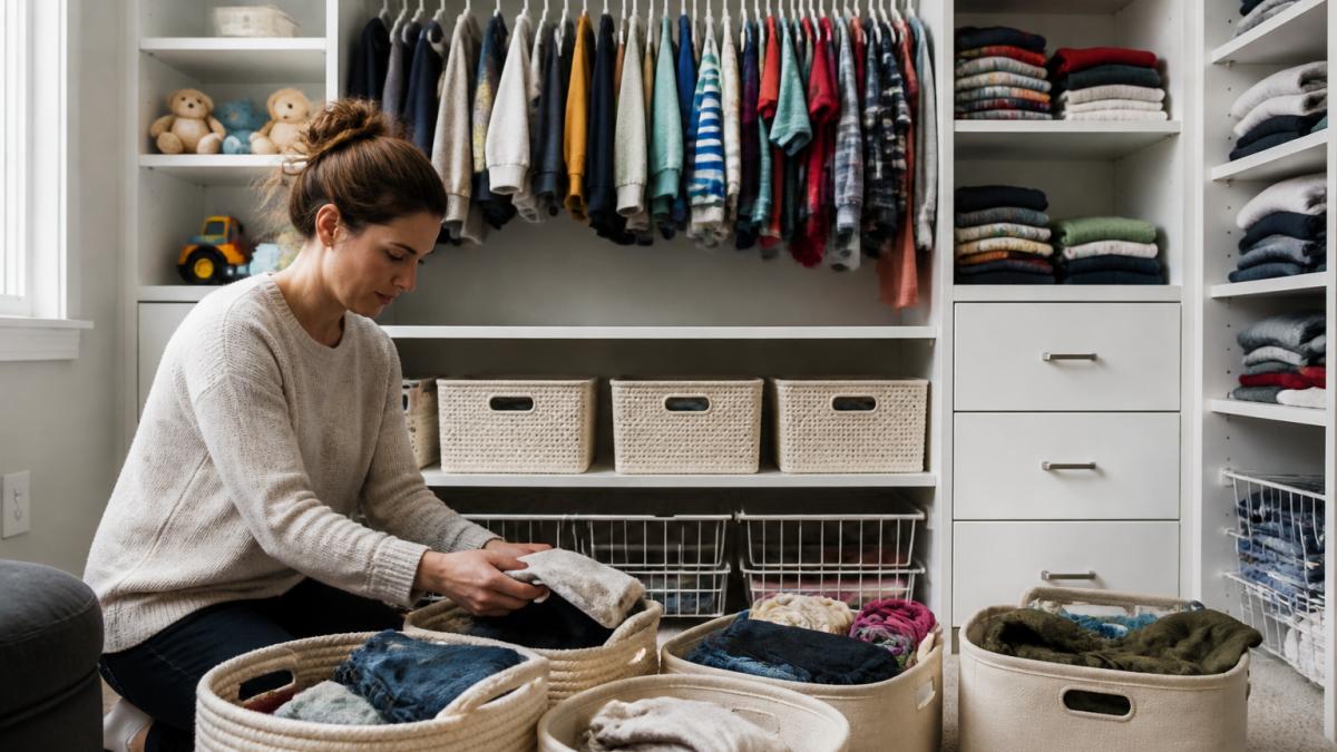 How to Organize a Kids Clothing Closet