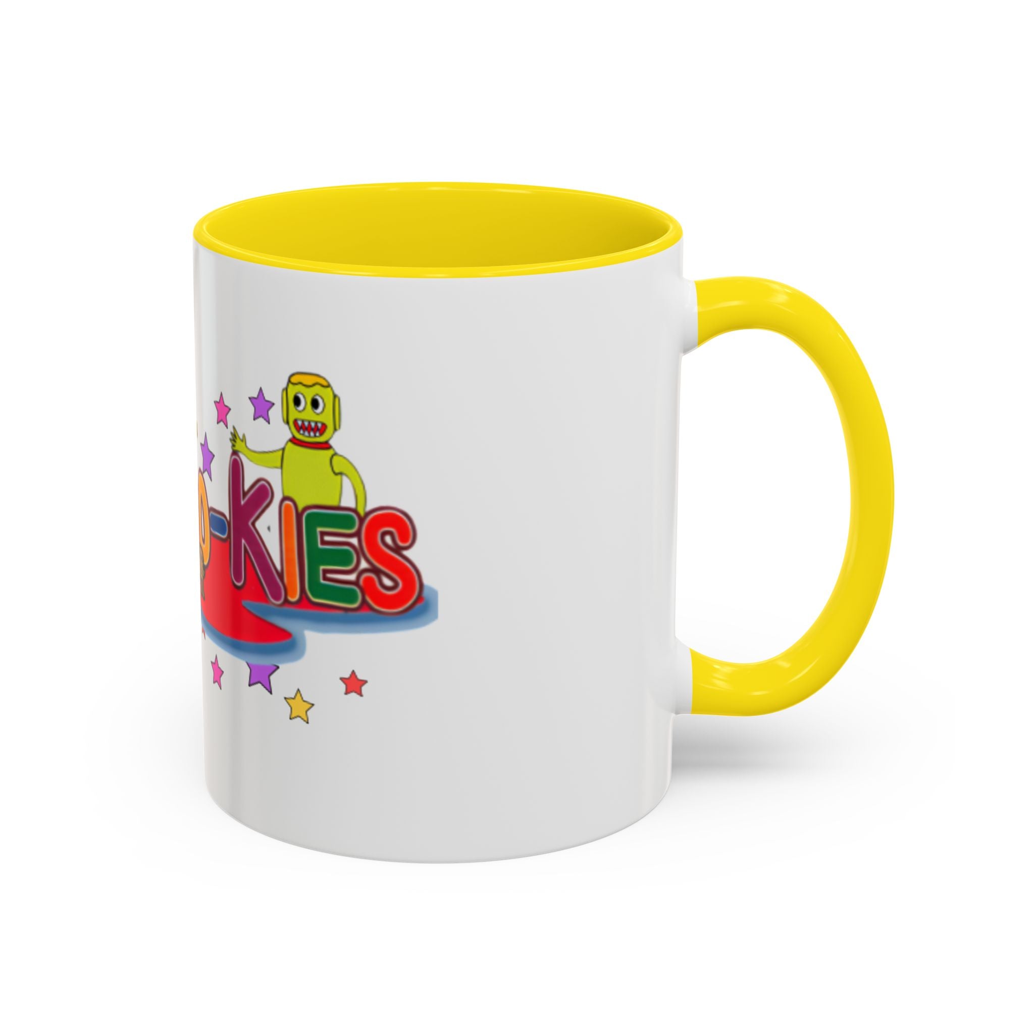 Personalized Family Cartoon Coffee Mug — 'Malaboo-Kies' Color Accent 11/15oz