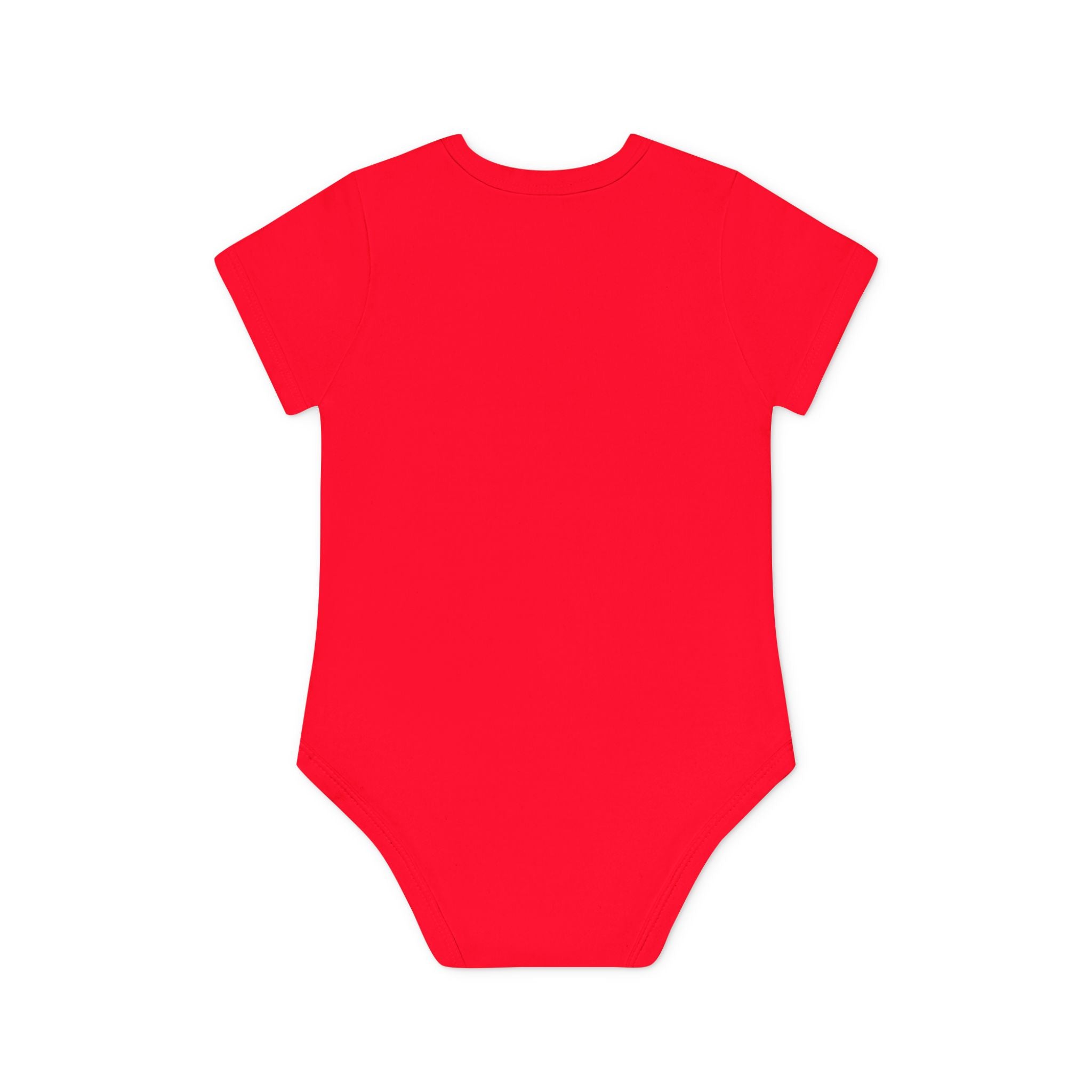 Cute Yellow Robot Baby Bodysuit — Organic Short Sleeve Onesie
