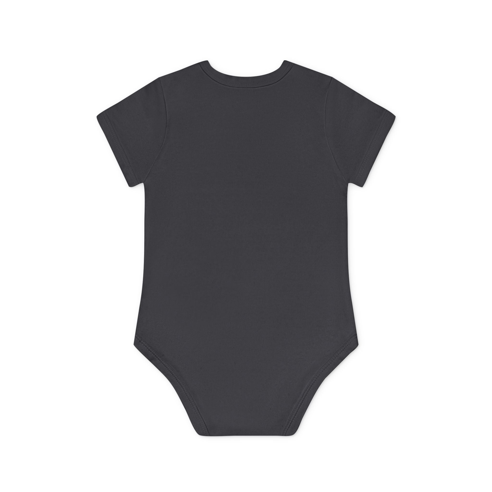 Cute Yellow Robot Baby Bodysuit — Organic Short Sleeve Onesie