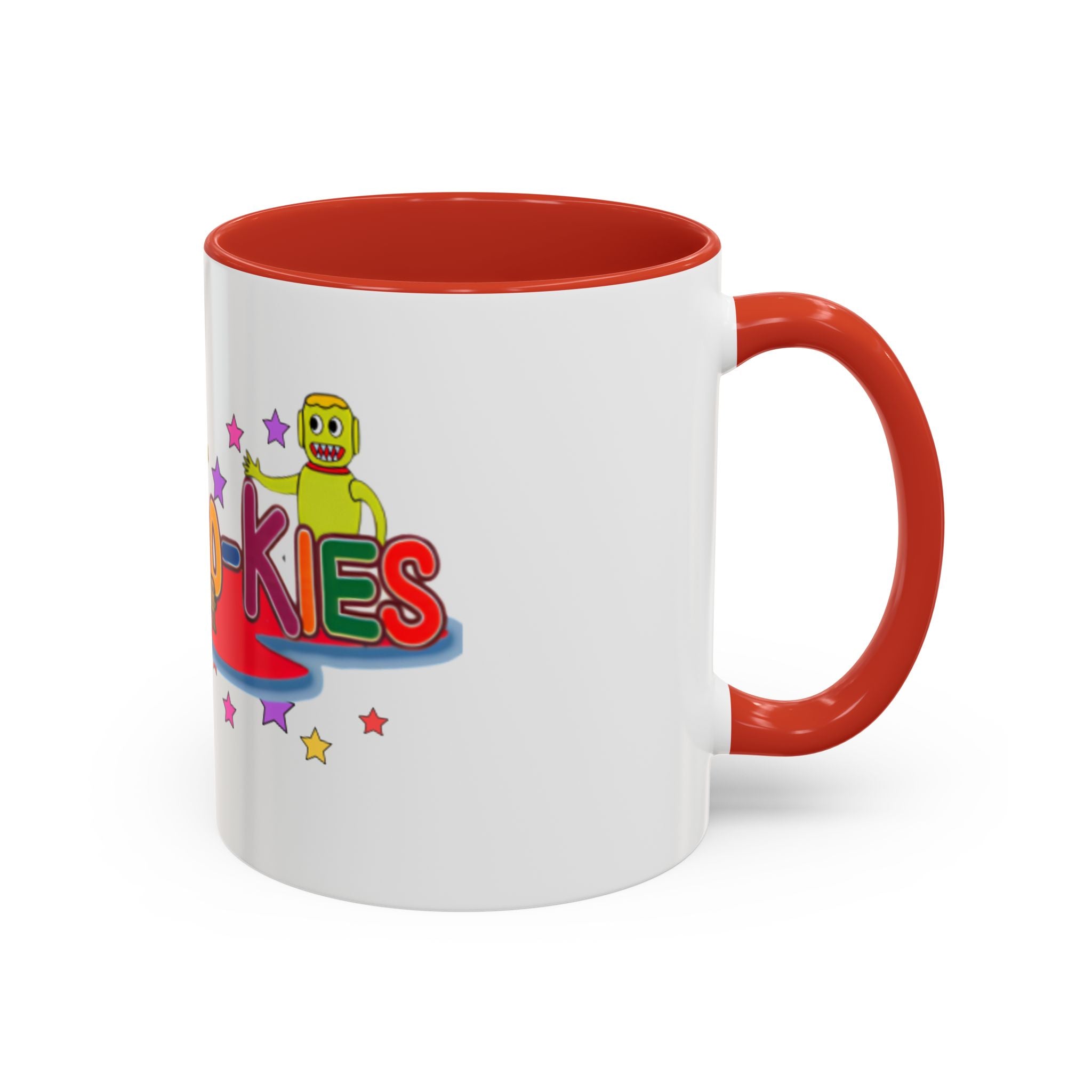 Personalized Family Cartoon Coffee Mug — 'Malaboo-Kies' Color Accent 11/15oz