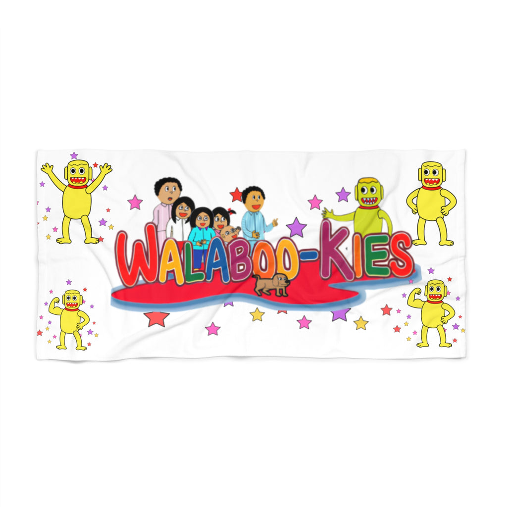 WALABOO-KIES Kids Beach Towel — Colorful Cartoon Family & Characters