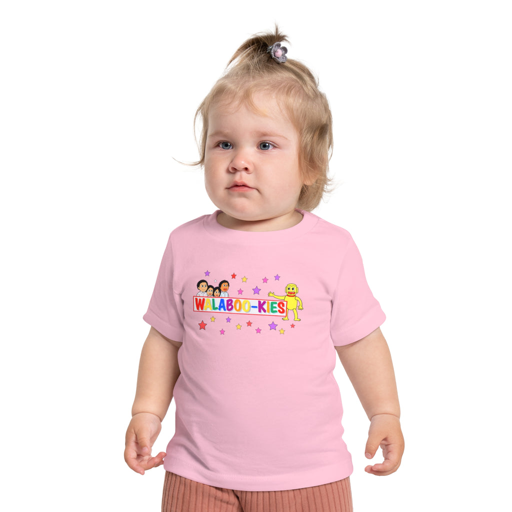 Baby T-Shirt – Colorful “WALABOO-KIES” Cartoon Stars Tee for Infants
