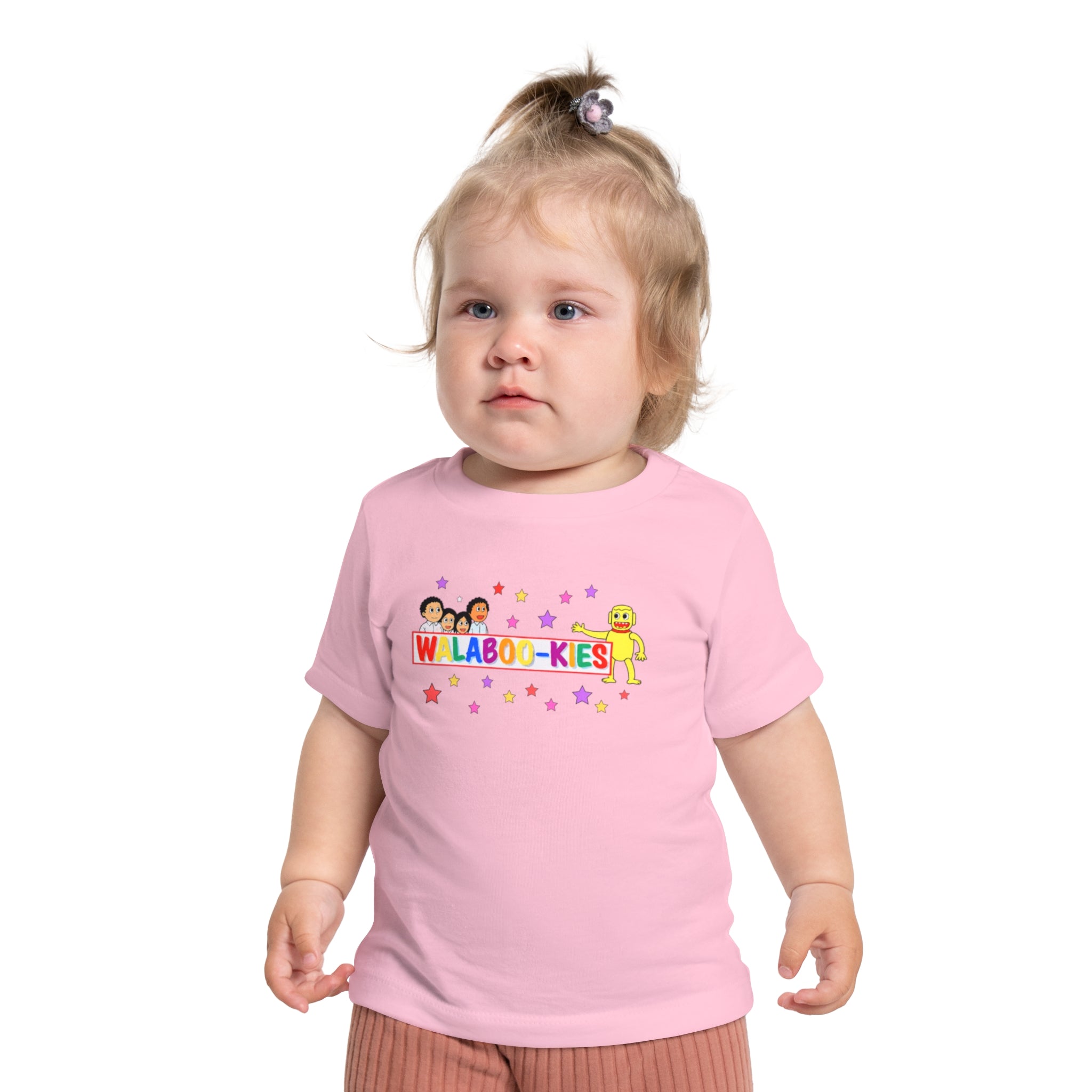Baby T-Shirt – Colorful “WALABOO-KIES” Cartoon Stars Tee for Infants