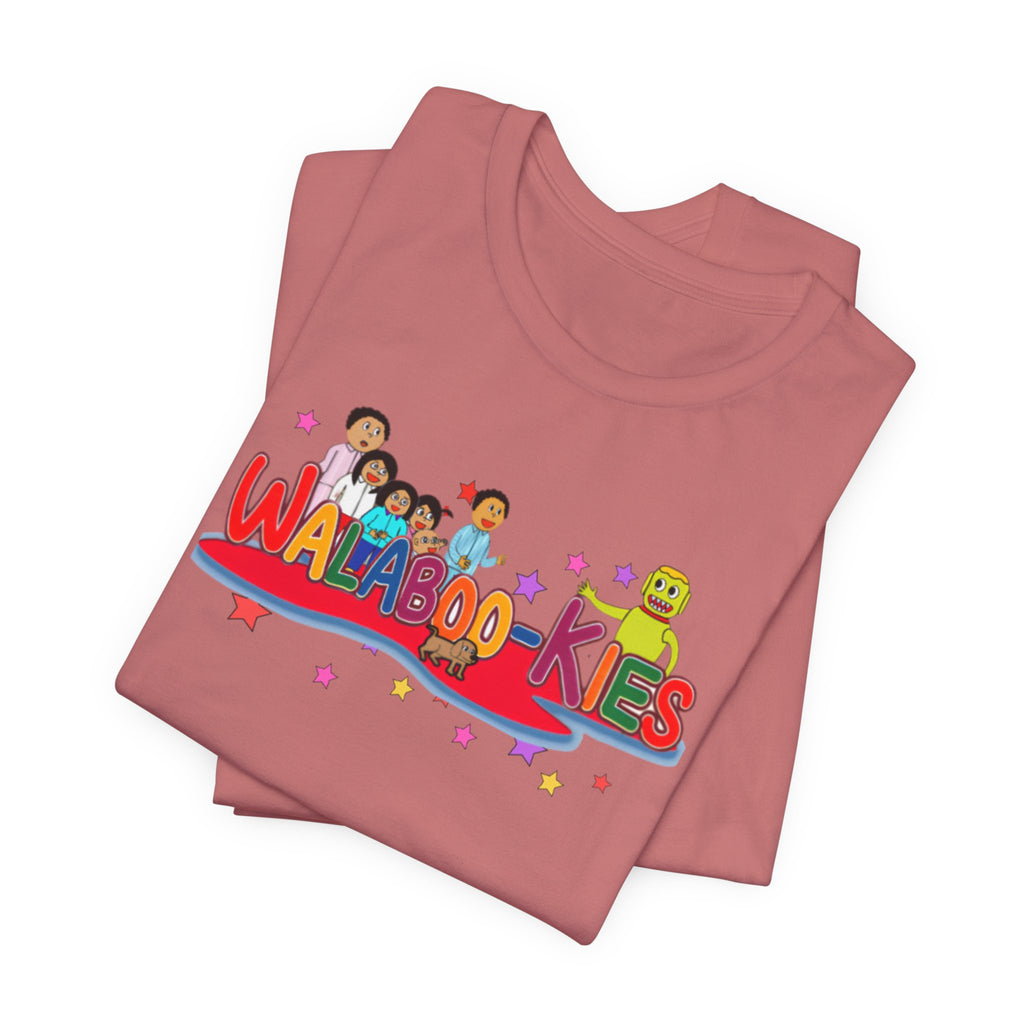 Kids Graphic Tee "Walabookies" Colorful Character Shirt