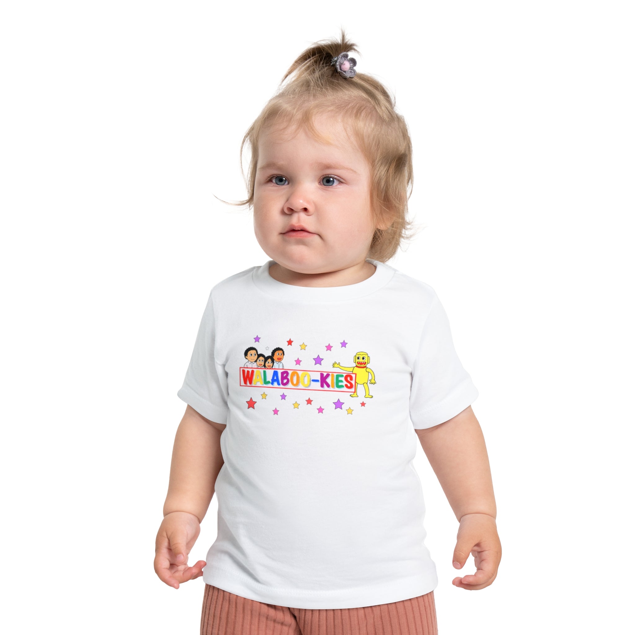 Baby T-Shirt – Colorful “WALABOO-KIES” Cartoon Stars Tee for Infants