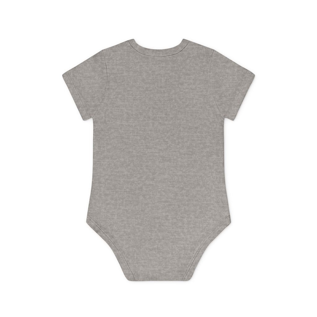 Cute Yellow Robot Baby Bodysuit — Organic Short Sleeve Onesie