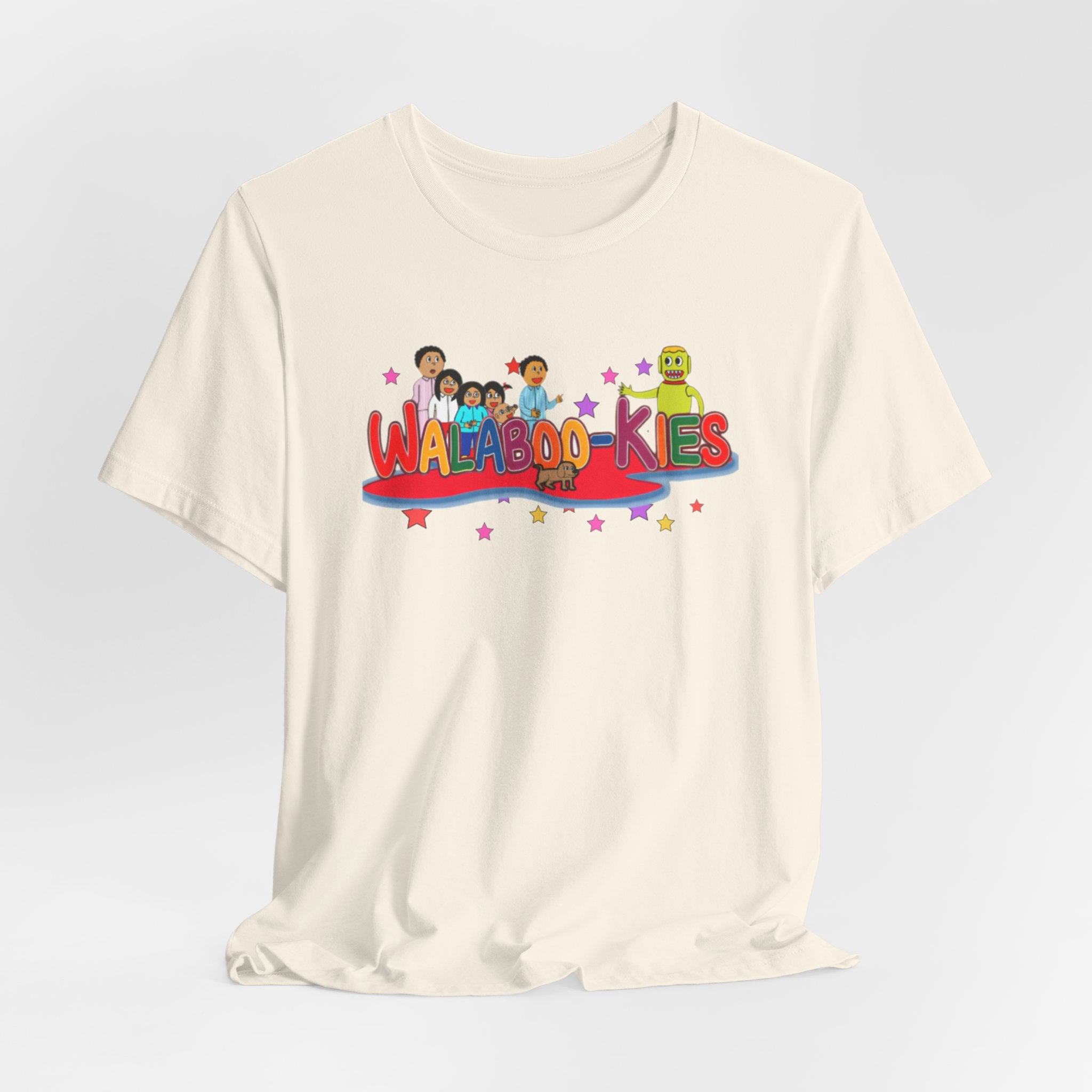 Kids Graphic Tee "Walabookies" Colorful Character Shirt