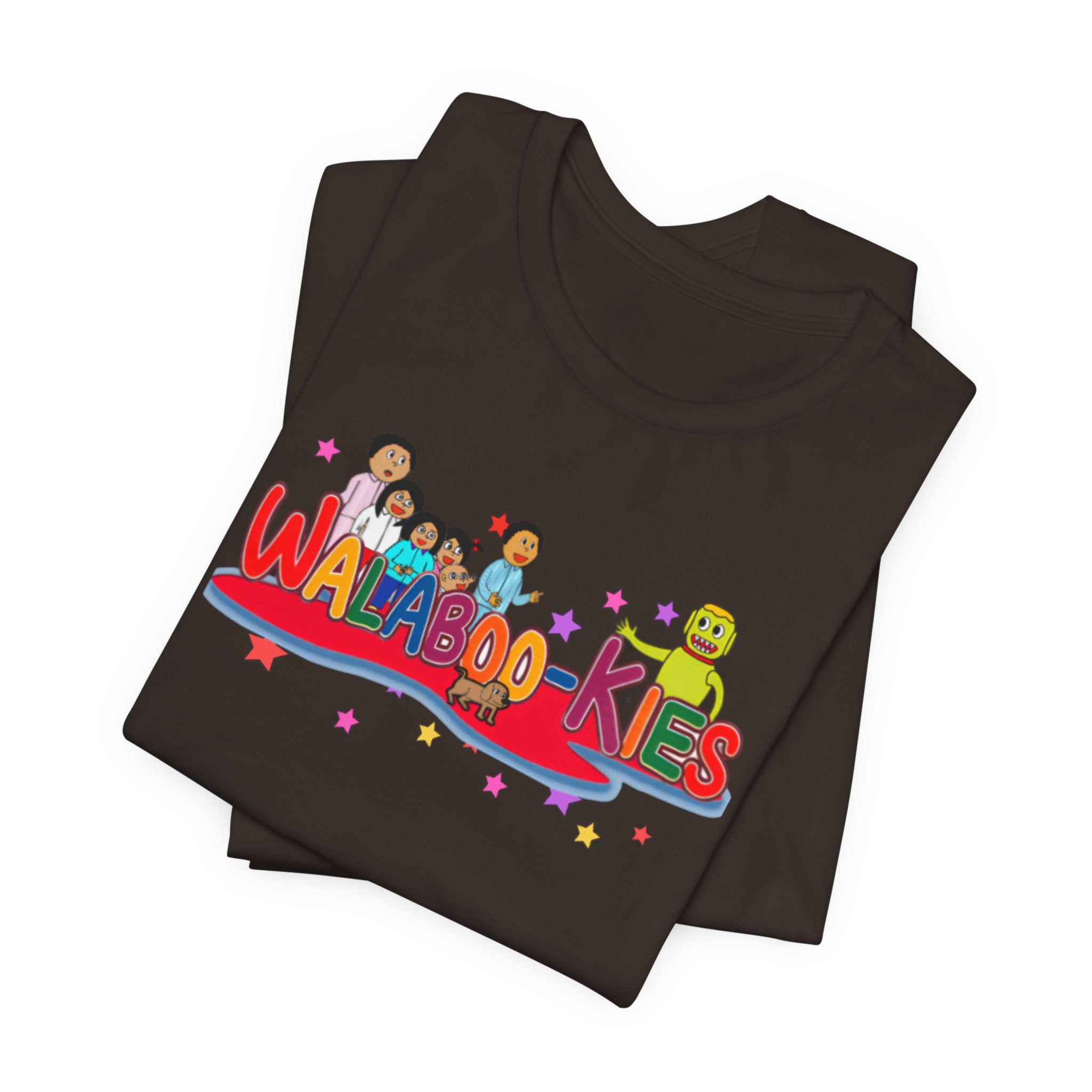 Kids Graphic Tee "Walabookies" Colorful Character Shirt