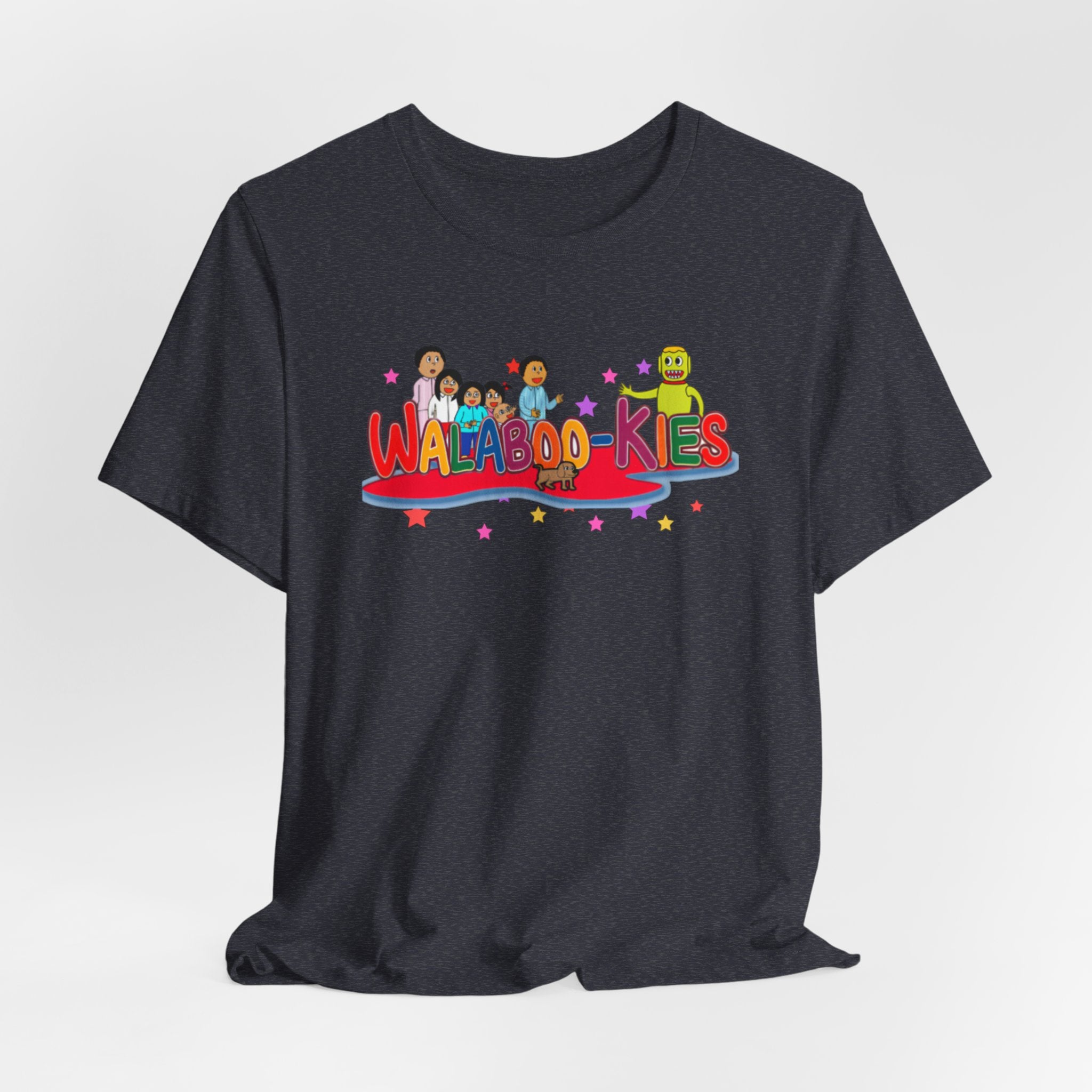 Kids Graphic Tee "Walabookies" Colorful Character Shirt
