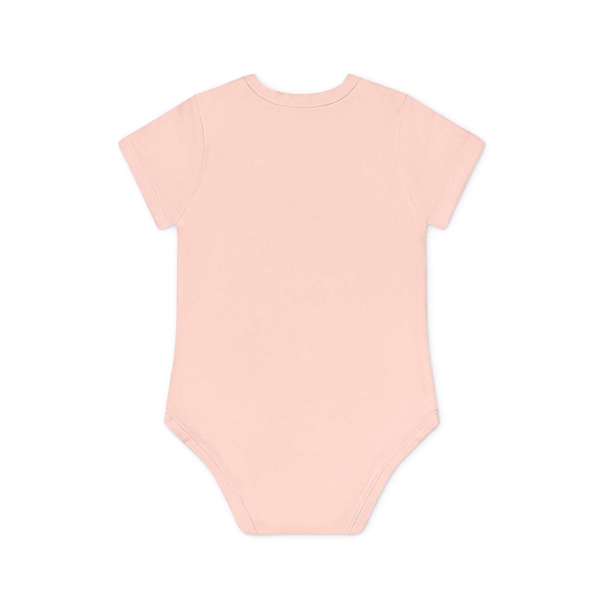 Cute Yellow Robot Baby Bodysuit — Organic Short Sleeve Onesie