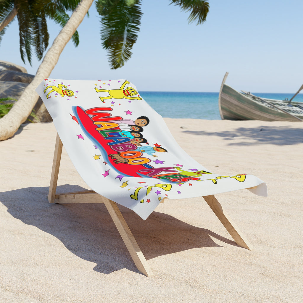 WALABOO-KIES Kids Beach Towel — Colorful Cartoon Family & Characters