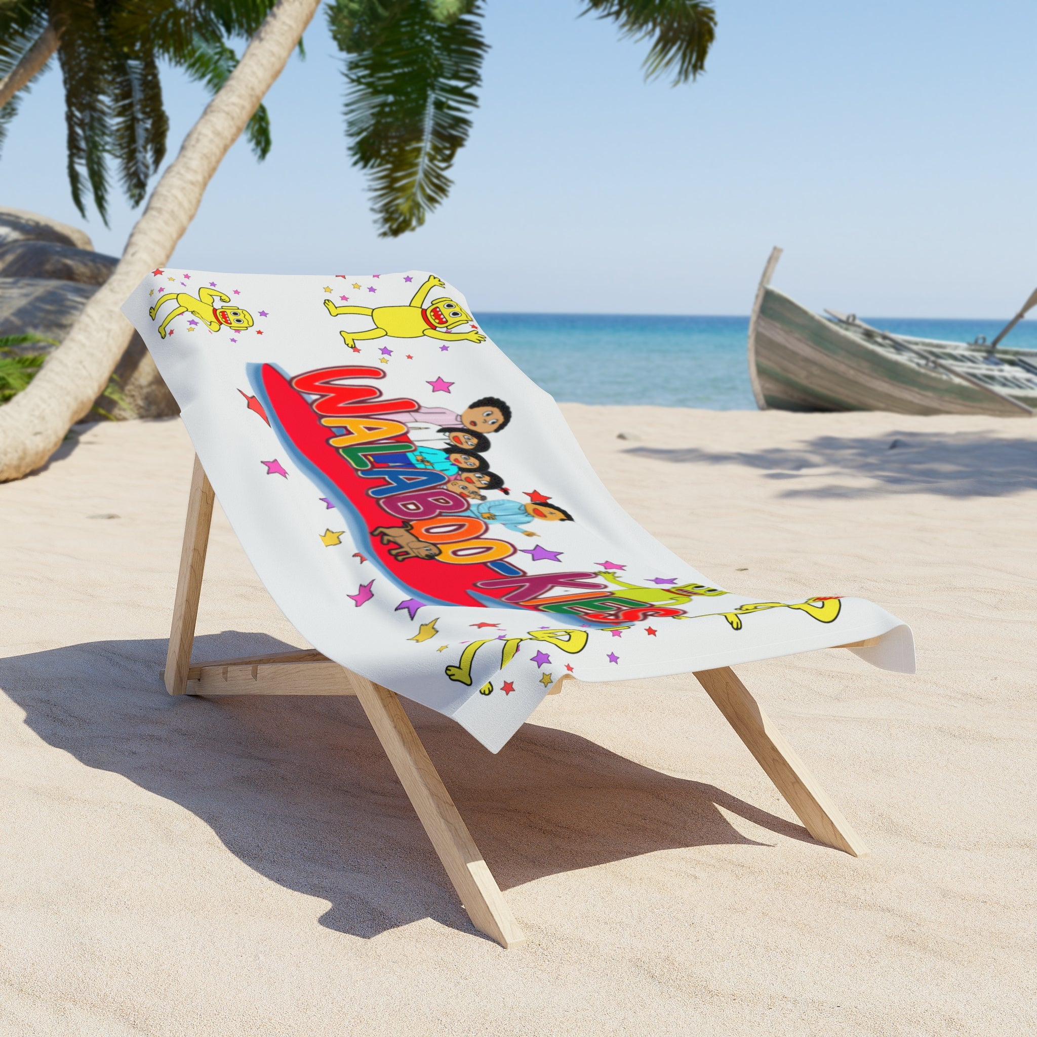 WALABOO-KIES Kids Beach Towel — Colorful Cartoon Family & Characters