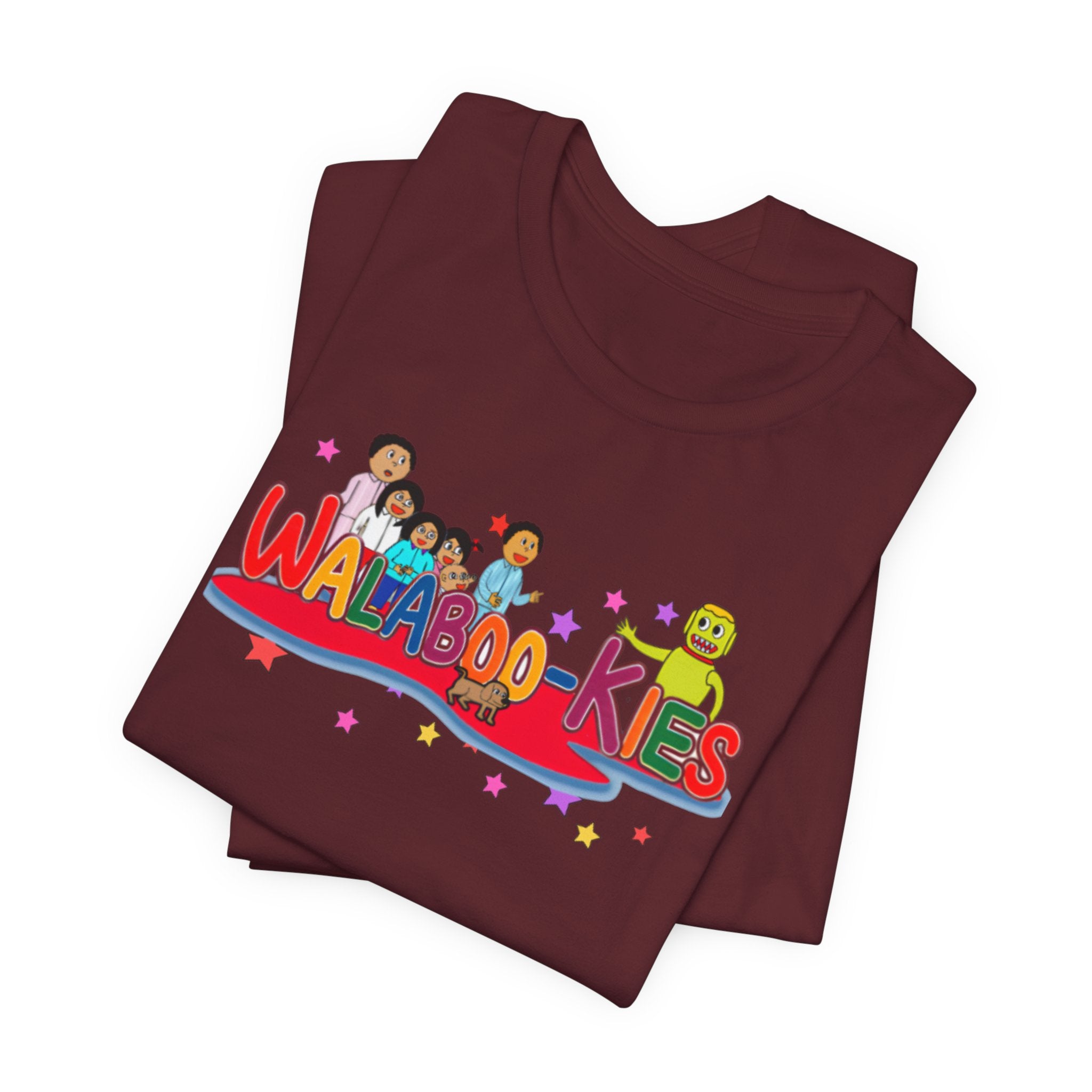 Kids Graphic Tee "Walabookies" Colorful Character Shirt
