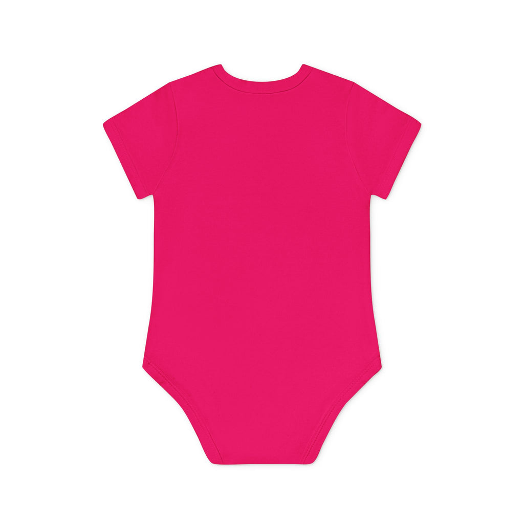 Cute Yellow Robot Baby Bodysuit — Organic Short Sleeve Onesie
