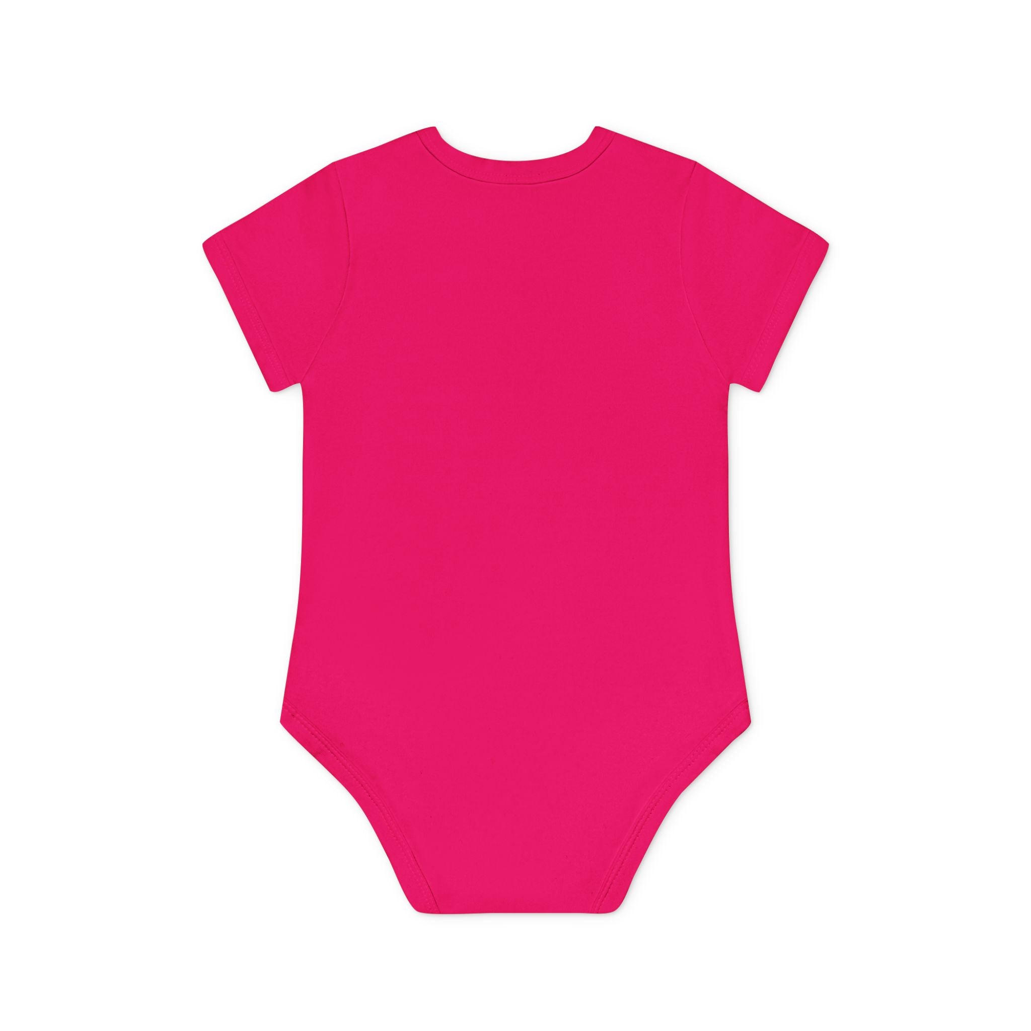 Cute Yellow Robot Baby Bodysuit — Organic Short Sleeve Onesie