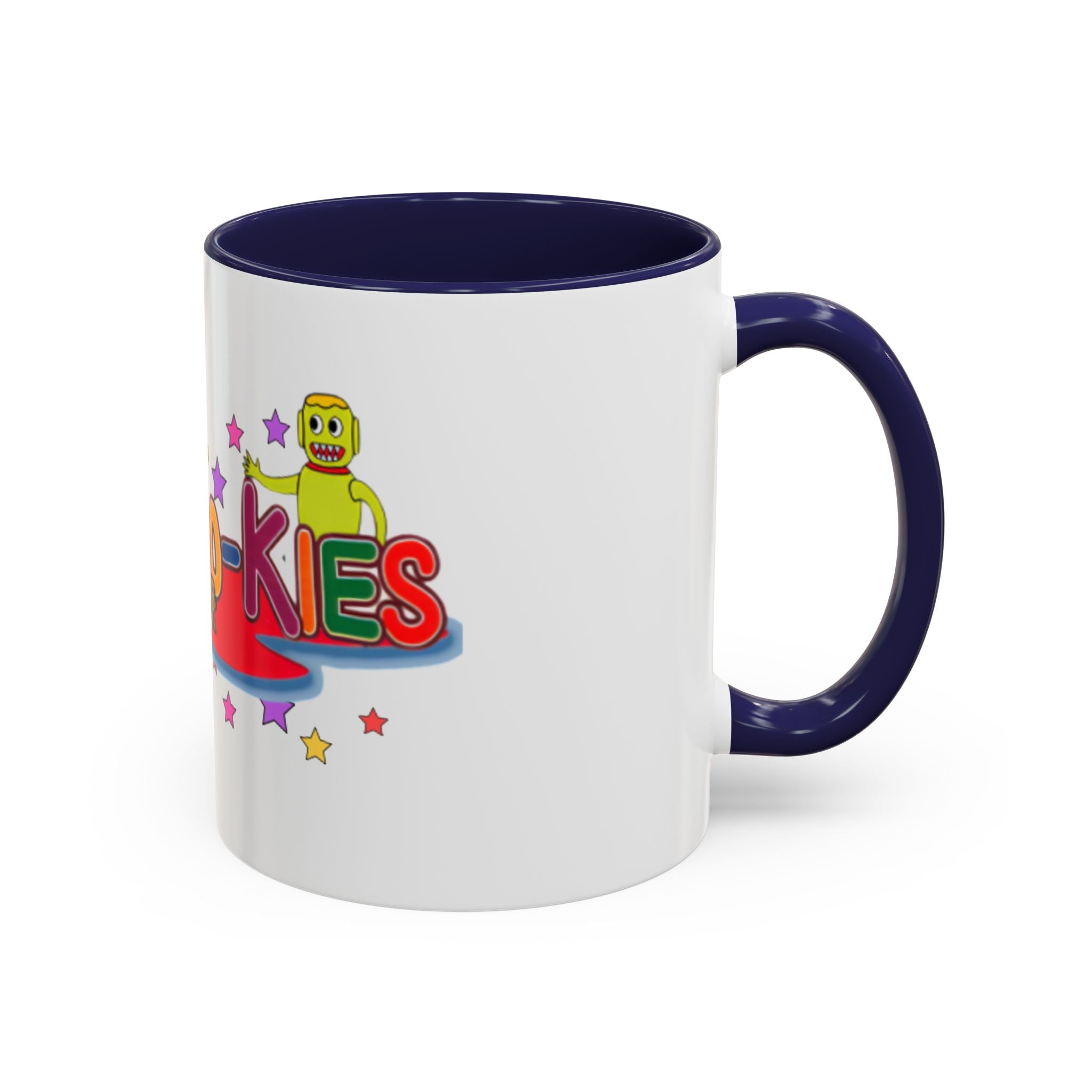 Personalized Family Cartoon Coffee Mug — 'Malaboo-Kies' Color Accent 11/15oz