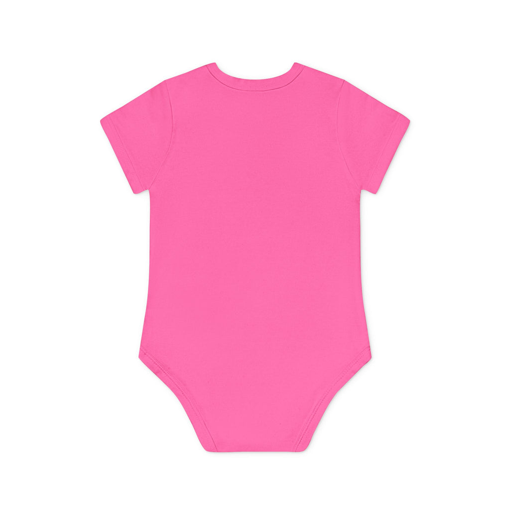 Cute Yellow Robot Baby Bodysuit — Organic Short Sleeve Onesie
