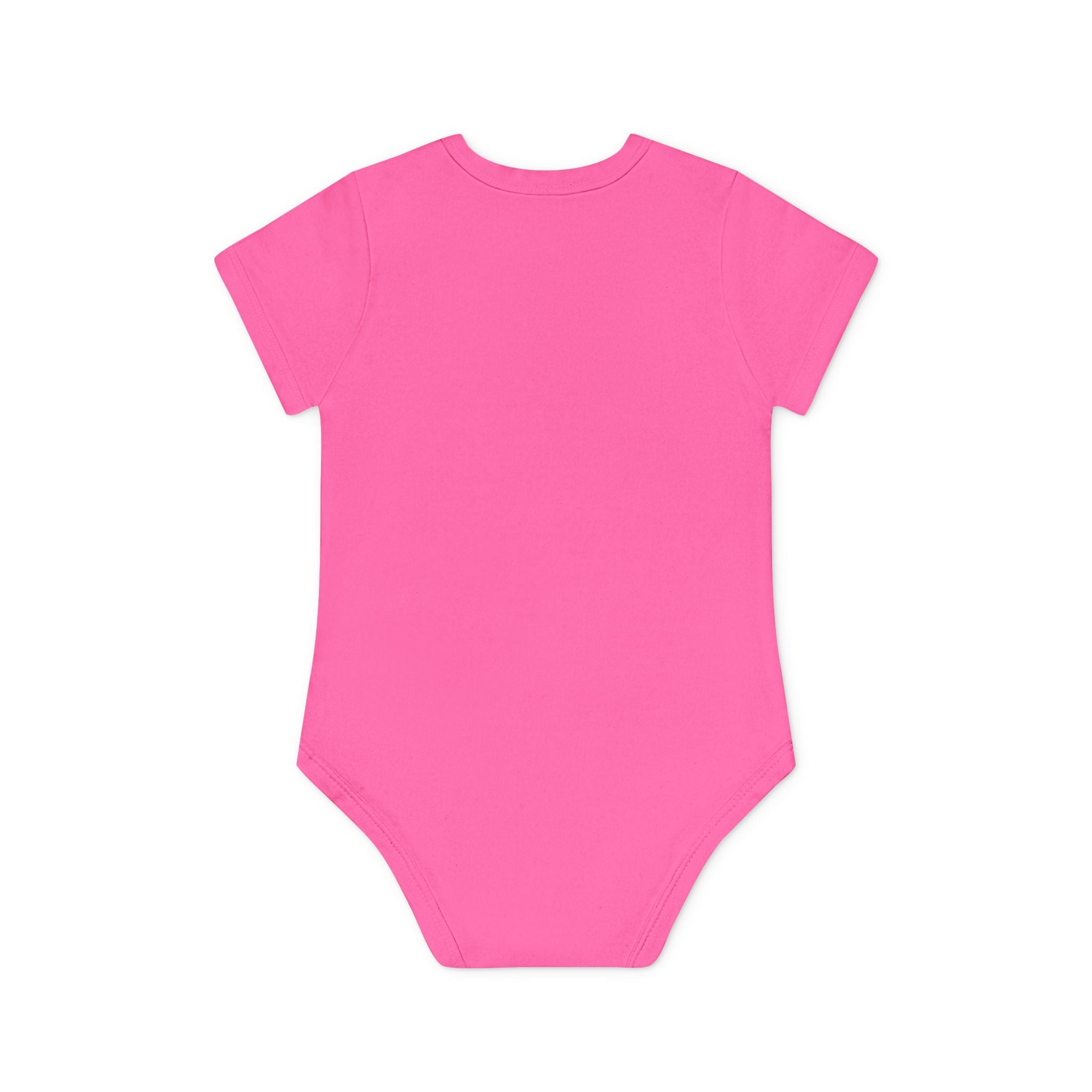 Cute Yellow Robot Baby Bodysuit — Organic Short Sleeve Onesie