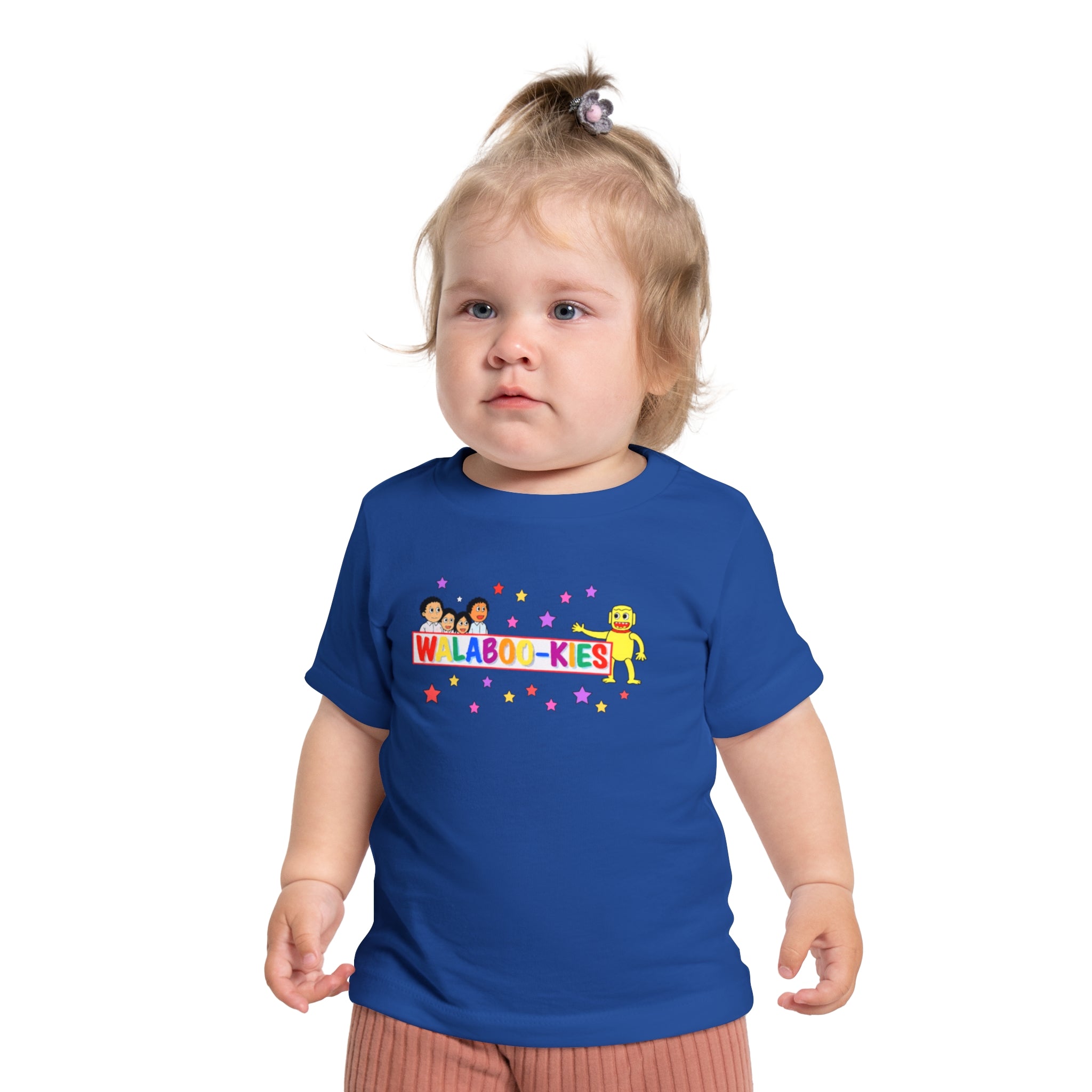 Baby T-Shirt – Colorful “WALABOO-KIES” Cartoon Stars Tee for Infants