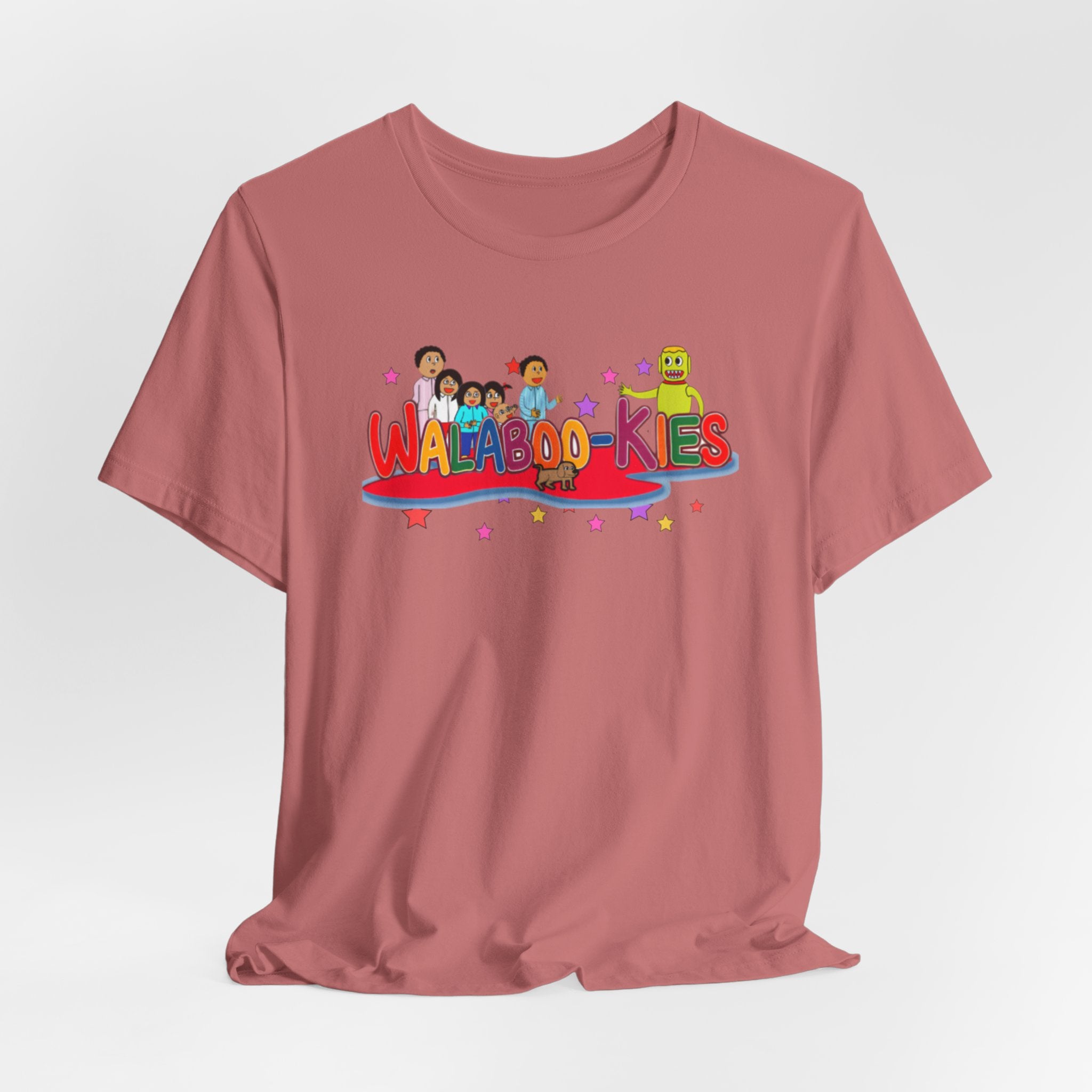 Kids Graphic Tee "Walabookies" Colorful Character Shirt