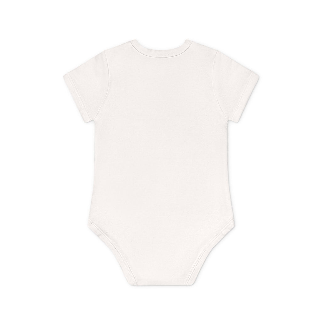 Cute Yellow Robot Baby Bodysuit — Organic Short Sleeve Onesie