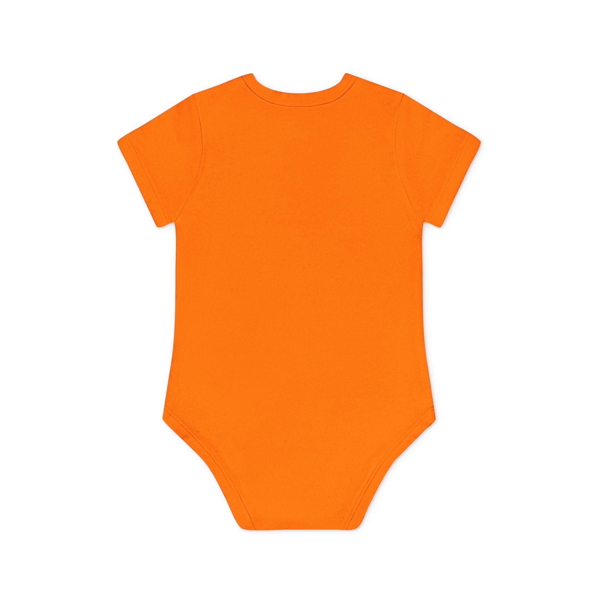 Cute Yellow Robot Baby Bodysuit — Organic Short Sleeve Onesie
