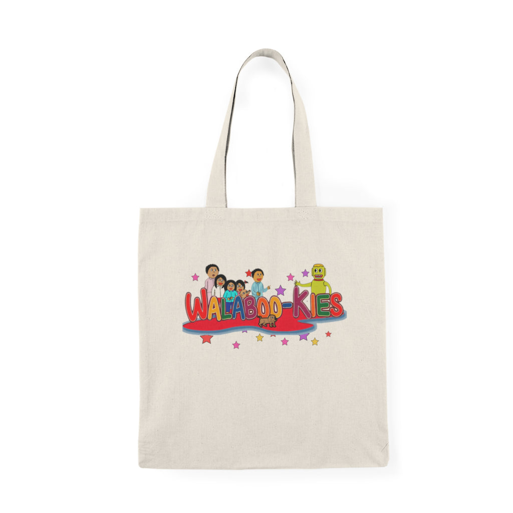 Walaboo-Kies Kids Tote Bag — Cute Cartoon Character Canvas Shopping Tote