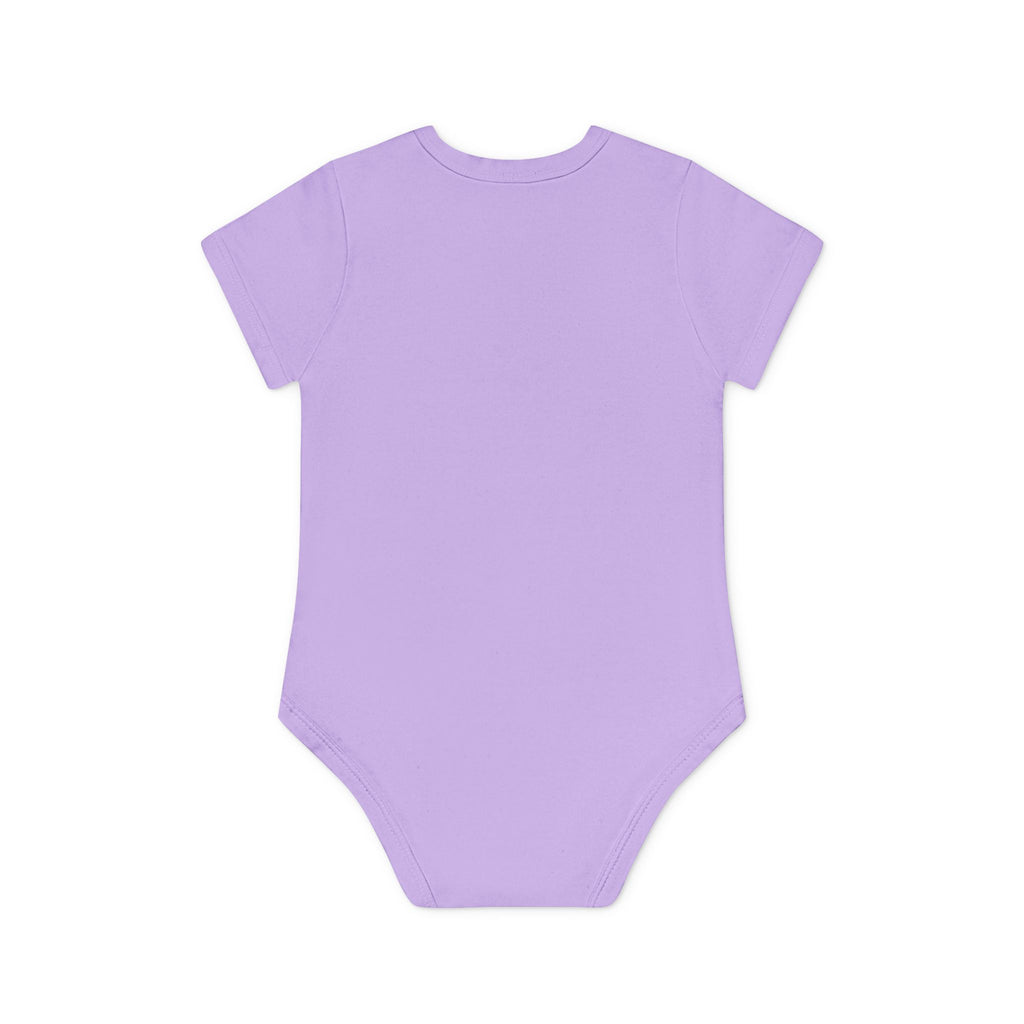 Cute Yellow Robot Baby Bodysuit — Organic Short Sleeve Onesie