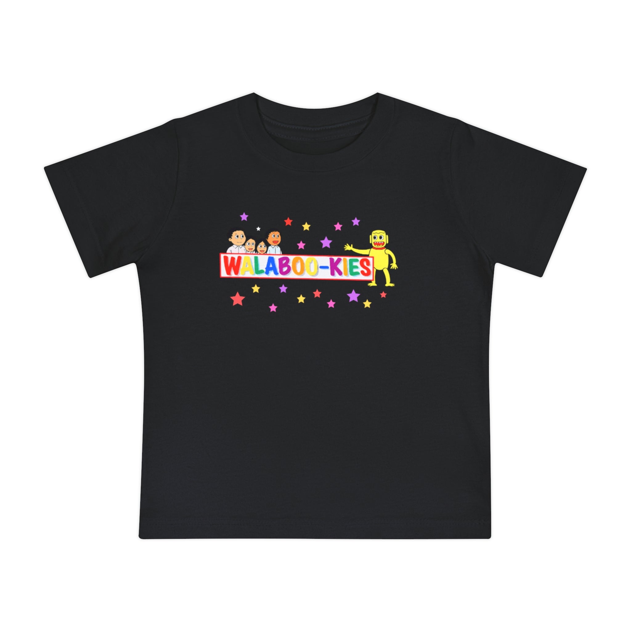 Baby T-Shirt – Colorful “WALABOO-KIES” Cartoon Stars Tee for Infants