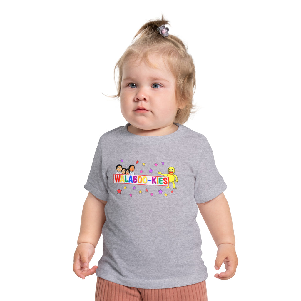 Baby T-Shirt – Colorful “WALABOO-KIES” Cartoon Stars Tee for Infants