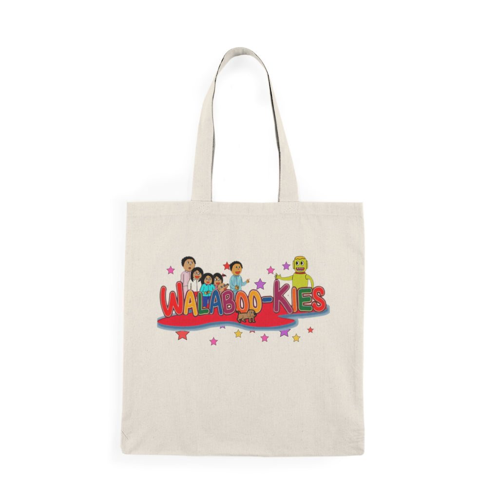 Walaboo-Kies Kids Tote Bag — Cute Cartoon Character Canvas Shopping Tote