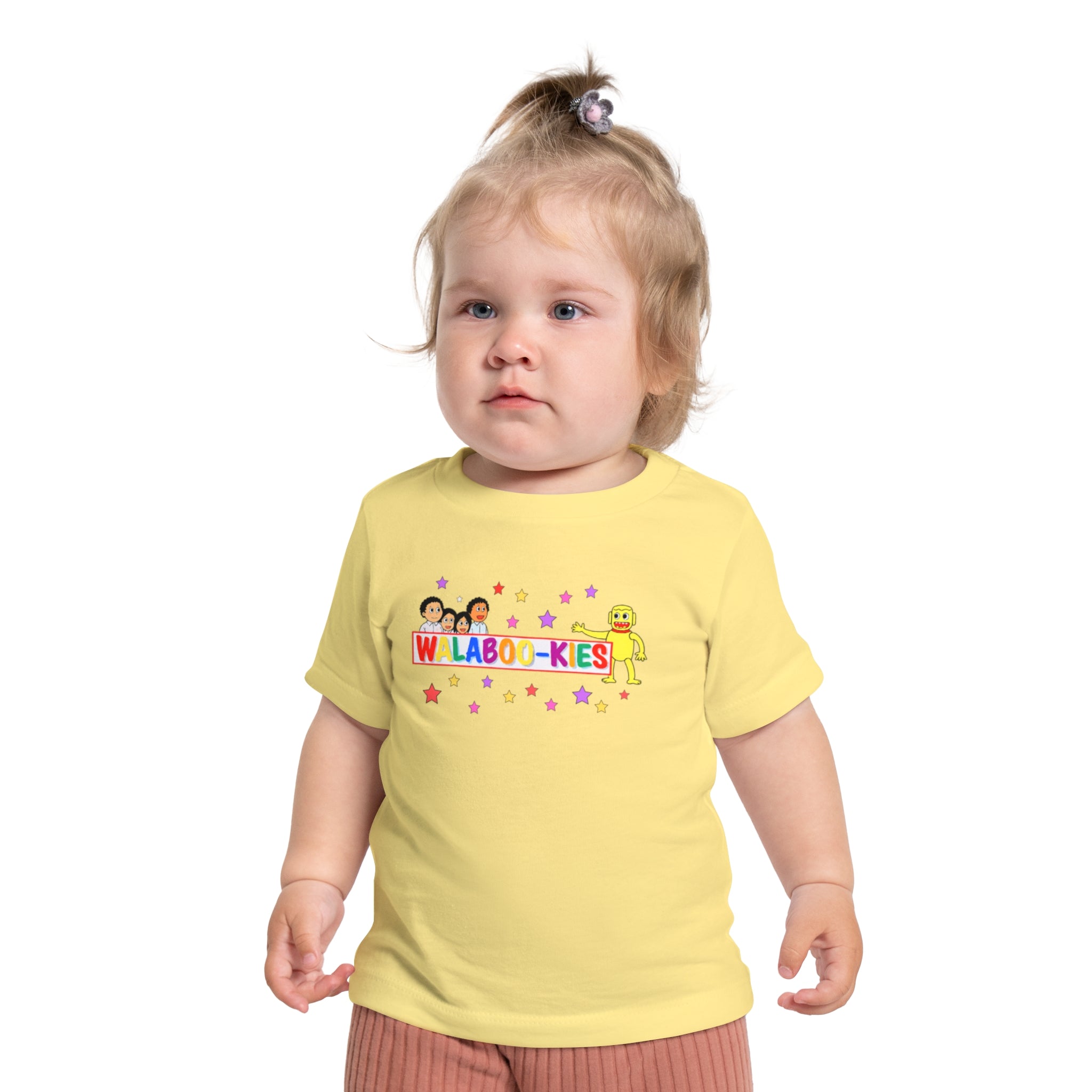 Baby T-Shirt – Colorful “WALABOO-KIES” Cartoon Stars Tee for Infants