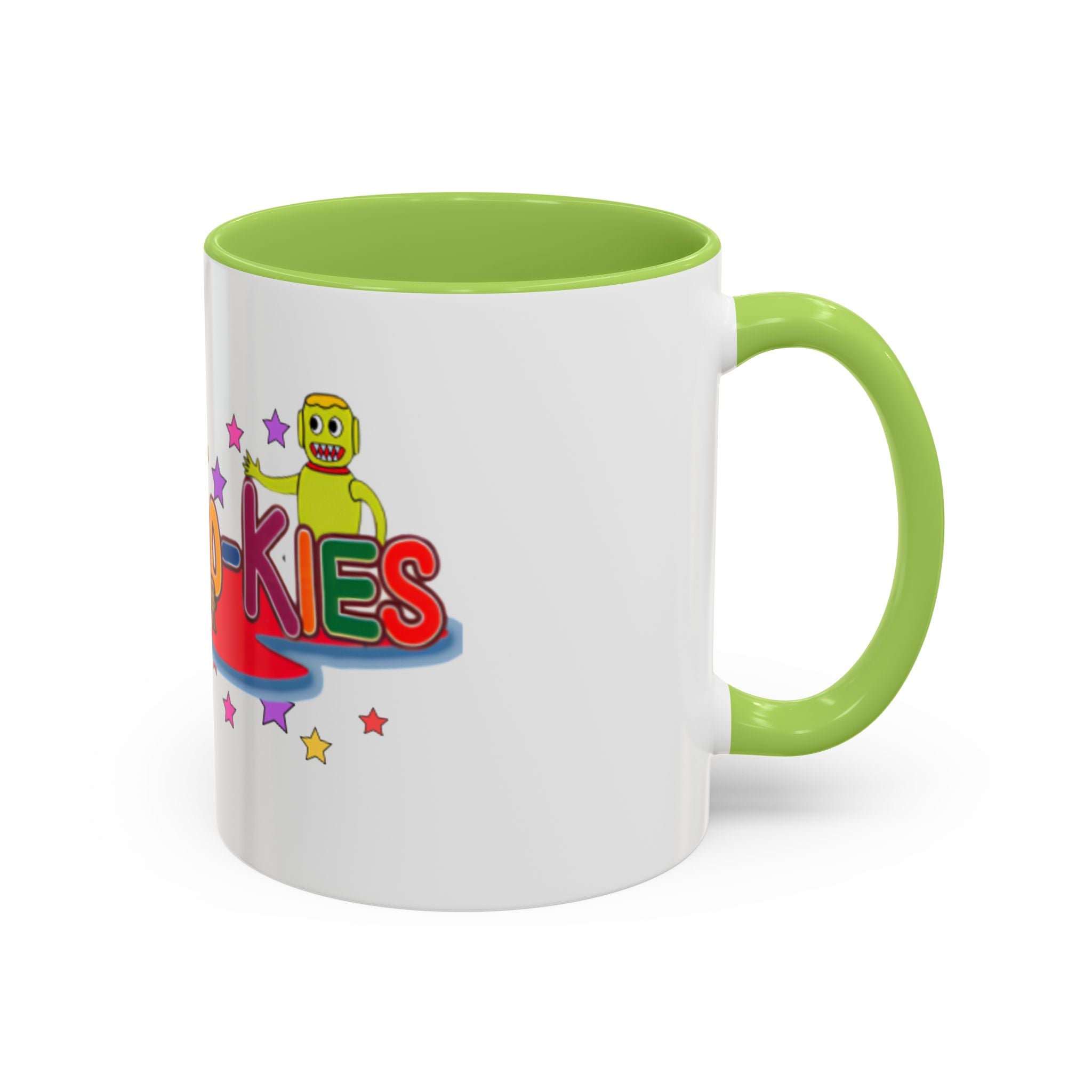 Personalized Family Cartoon Coffee Mug — 'Malaboo-Kies' Color Accent 11/15oz