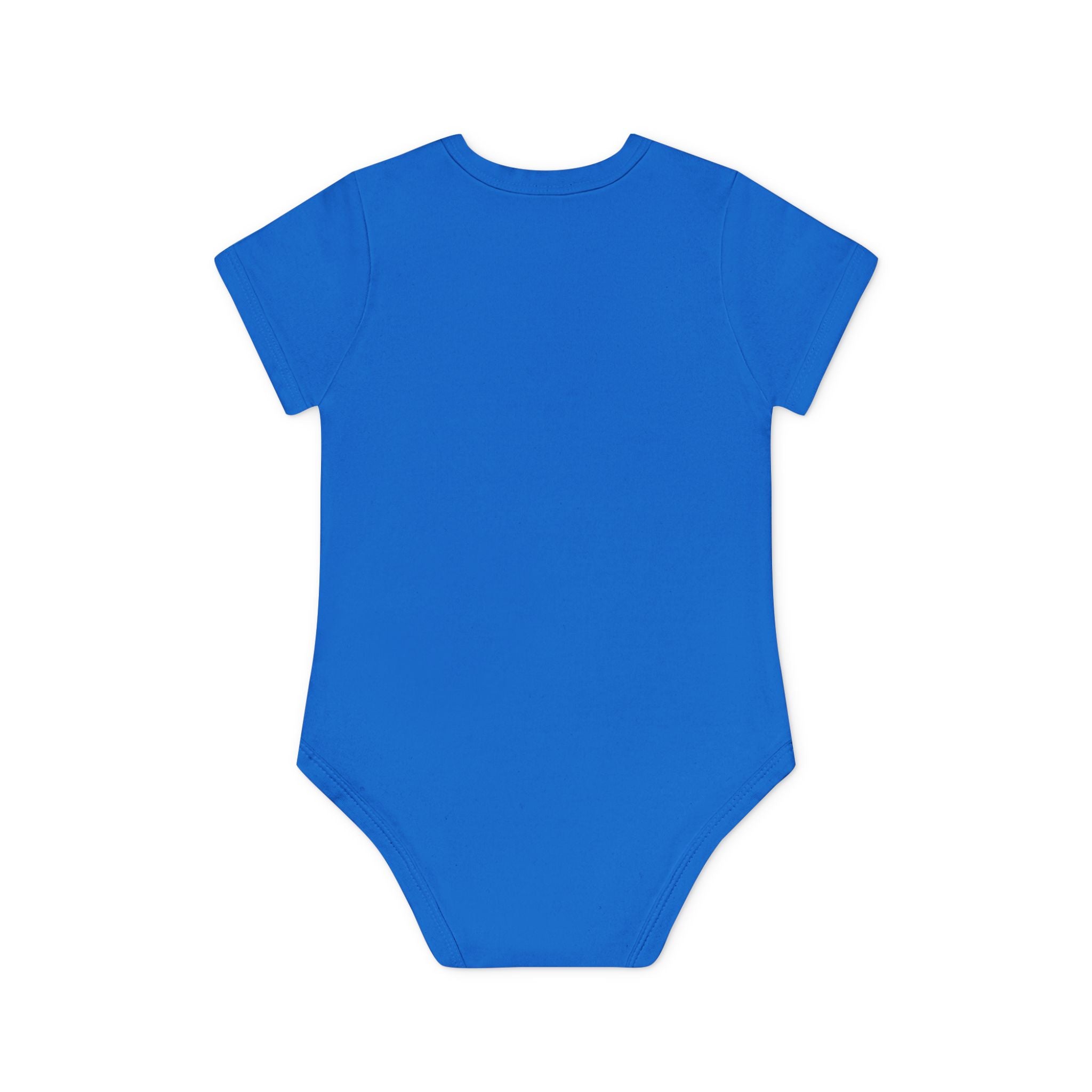 Cute Yellow Robot Baby Bodysuit — Organic Short Sleeve Onesie
