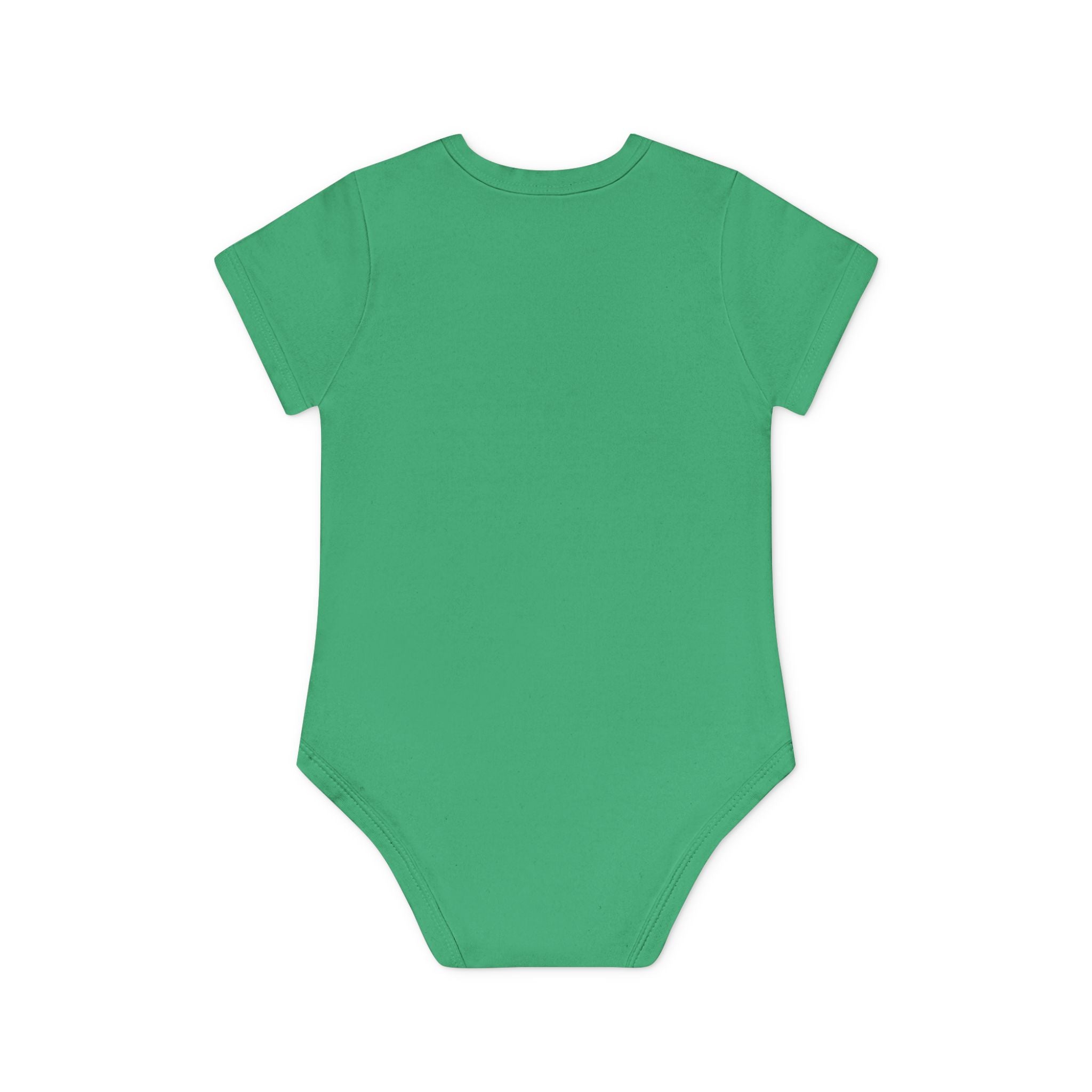 Cute Yellow Robot Baby Bodysuit — Organic Short Sleeve Onesie