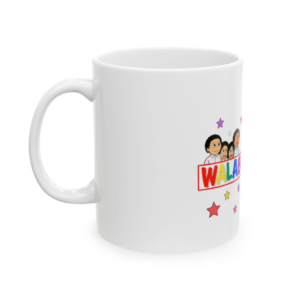 Walaboo-kies Kids Cartoon Ceramic Mug (11oz/15oz) - Colorful Star Kids Coffee Cup