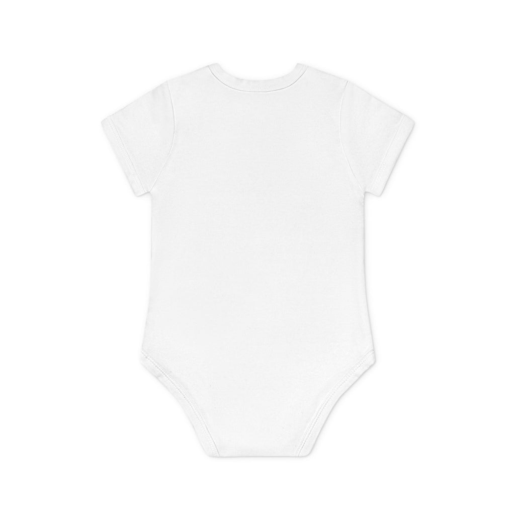 Cute Yellow Robot Baby Bodysuit — Organic Short Sleeve Onesie