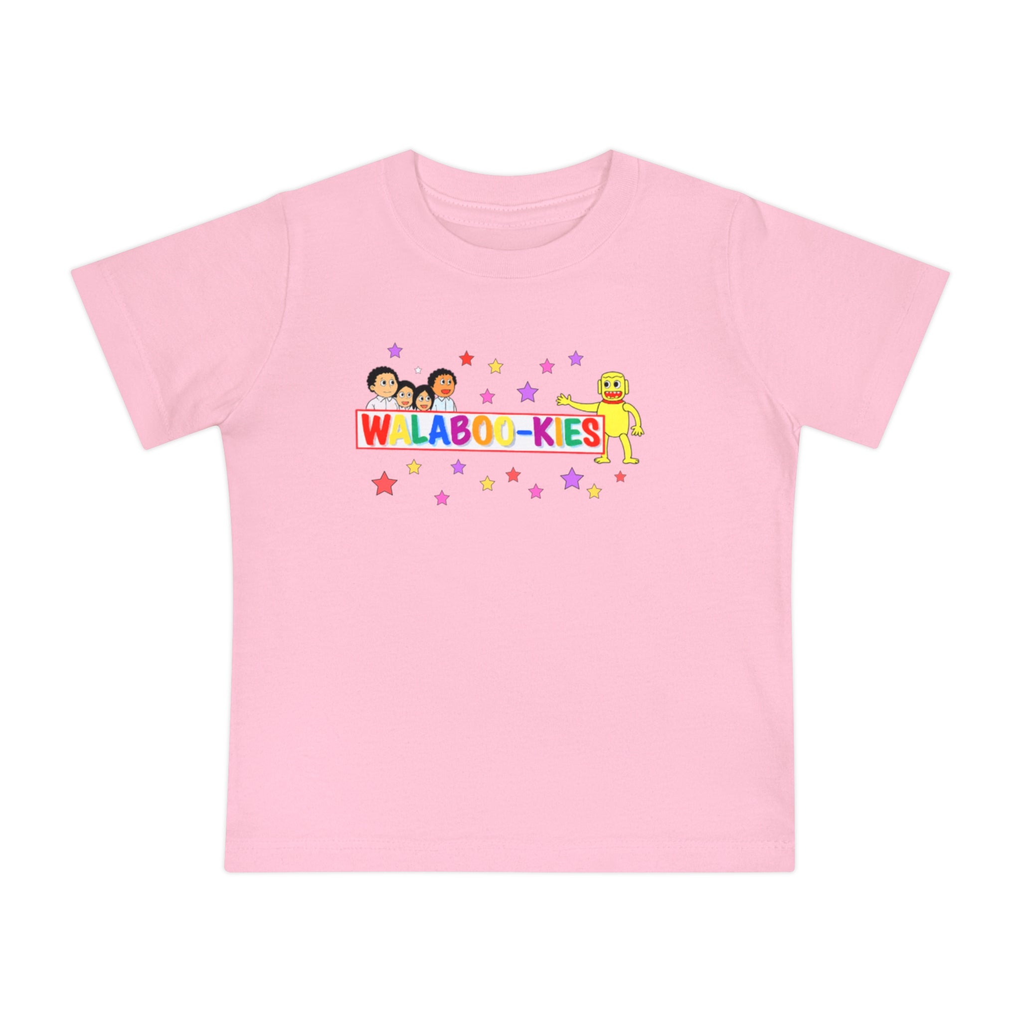 Baby T-Shirt – Colorful “WALABOO-KIES” Cartoon Stars Tee for Infants