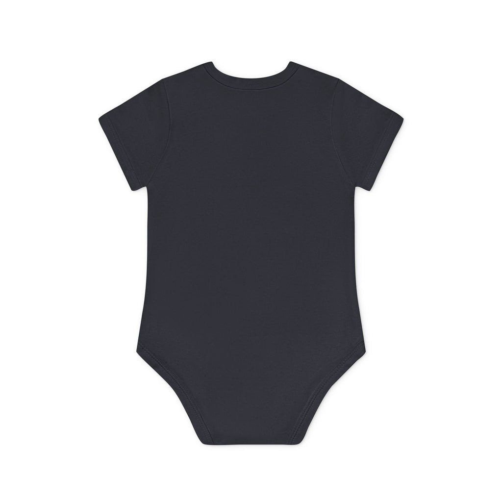 Cute Yellow Robot Baby Bodysuit — Organic Short Sleeve Onesie