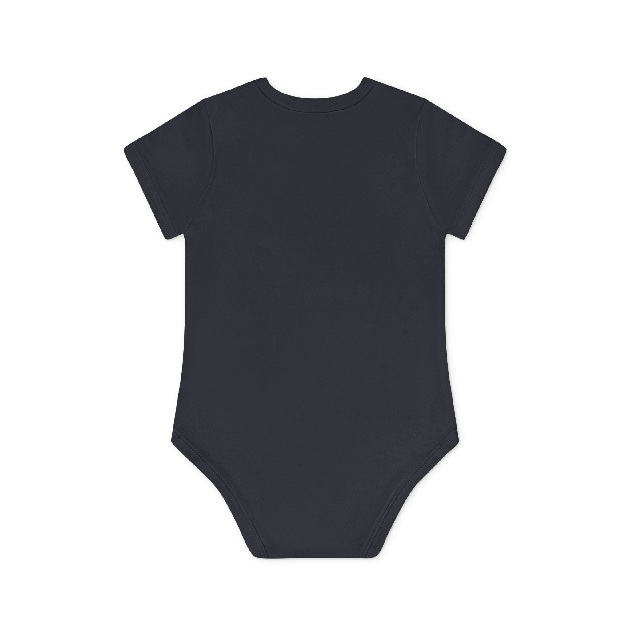 Cute Yellow Robot Baby Bodysuit — Organic Short Sleeve Onesie