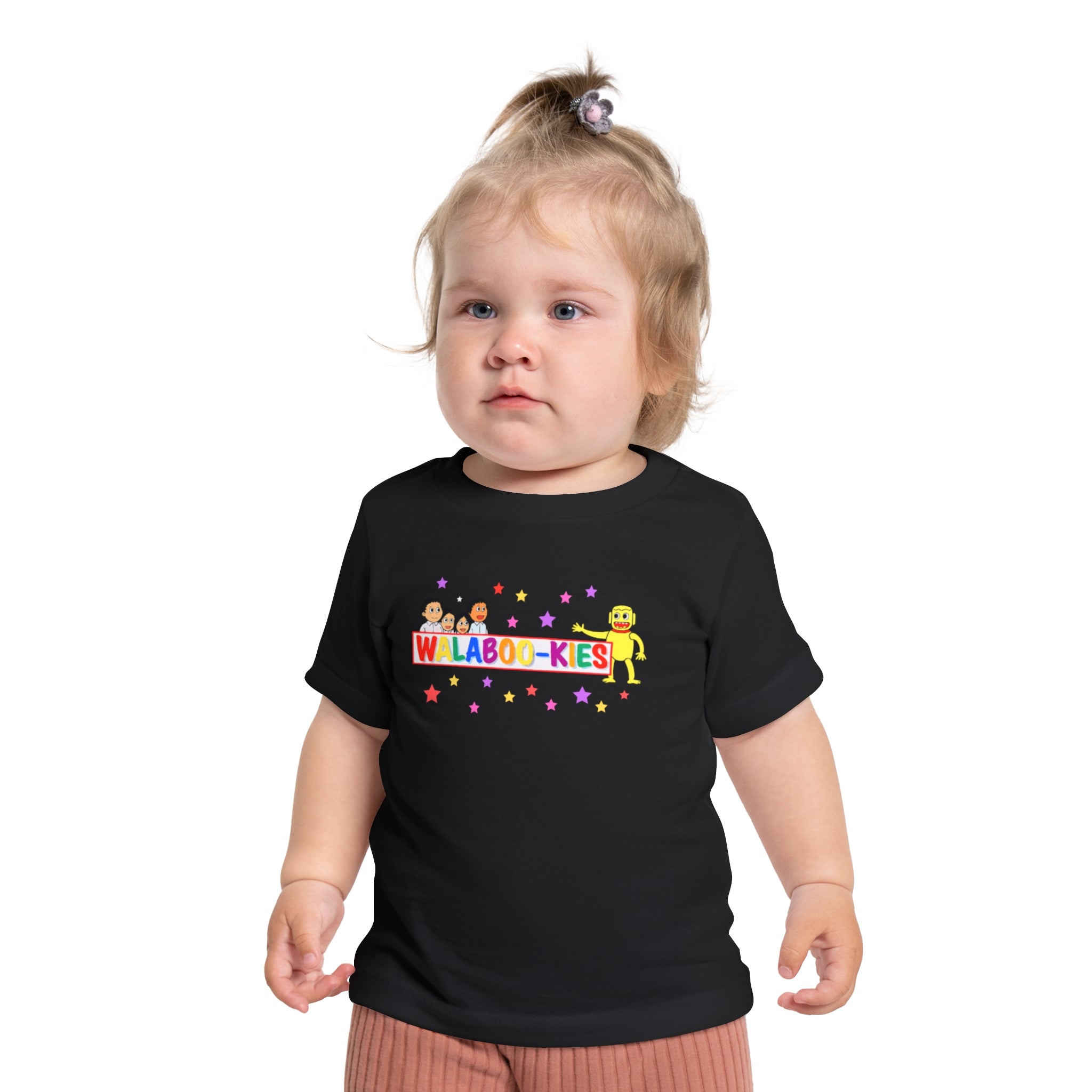 Baby T-Shirt – Colorful “WALABOO-KIES” Cartoon Stars Tee for Infants
