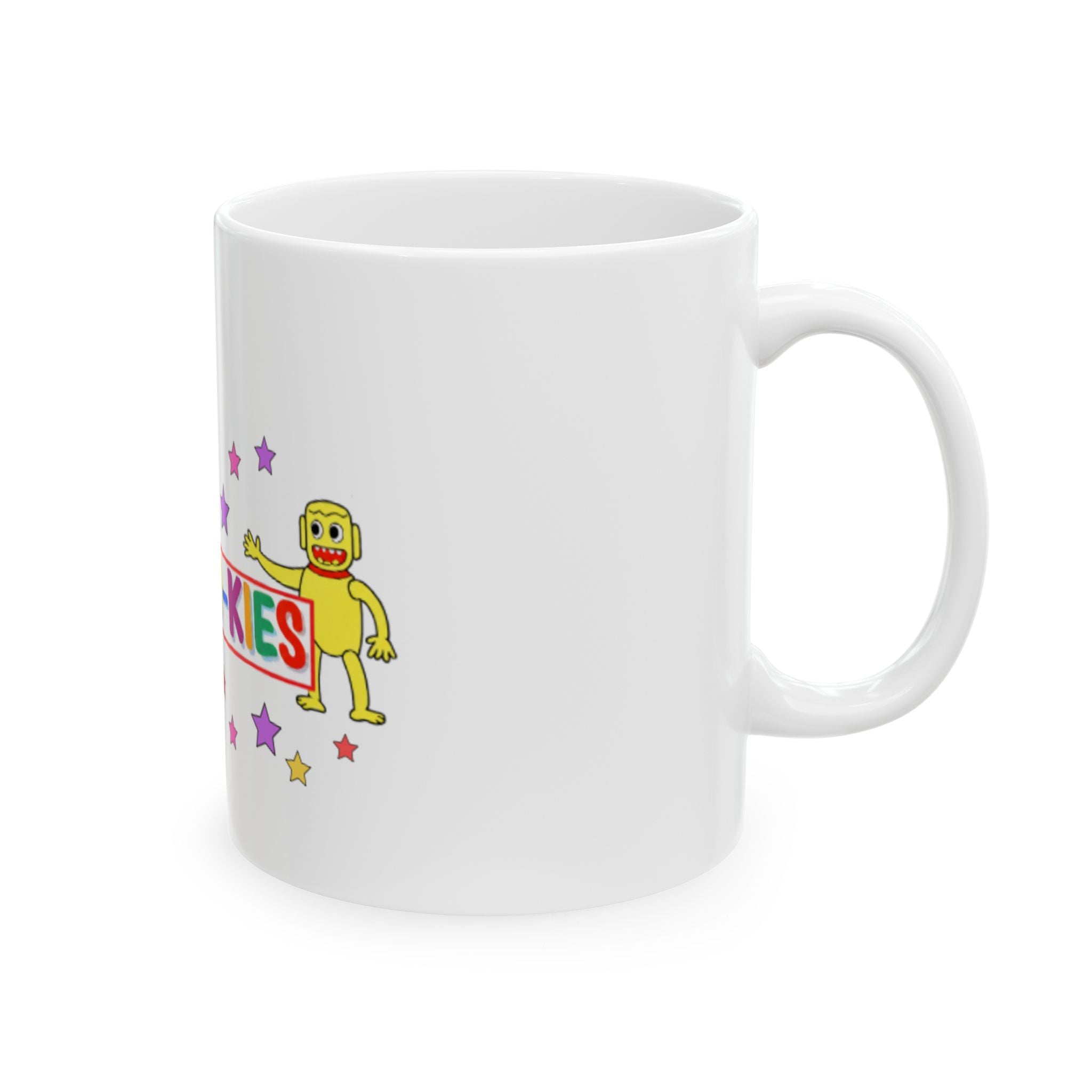 Walaboo-kies Kids Cartoon Ceramic Mug (11oz/15oz) - Colorful Star Kids Coffee Cup