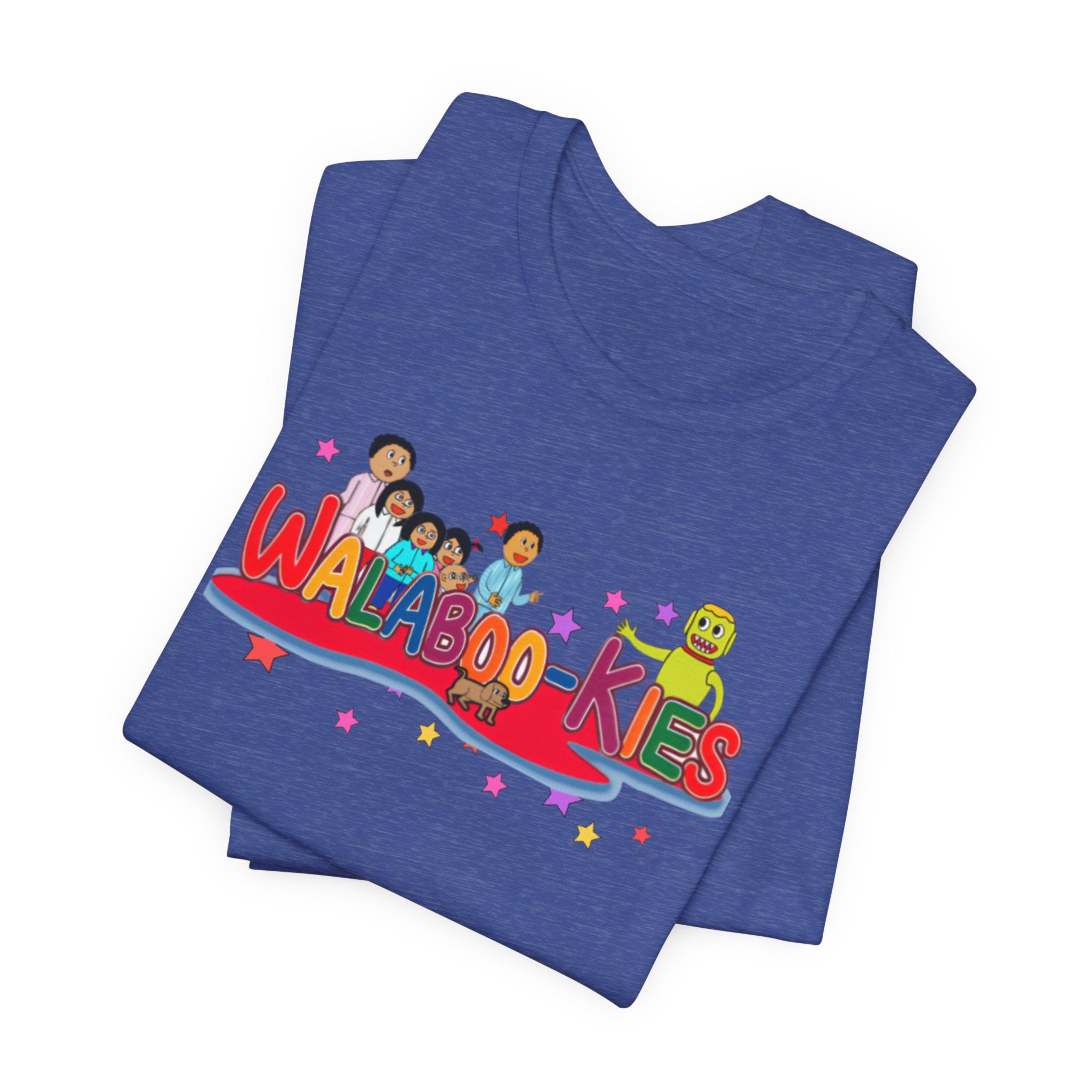 Kids Graphic Tee "Walabookies" Colorful Character Shirt