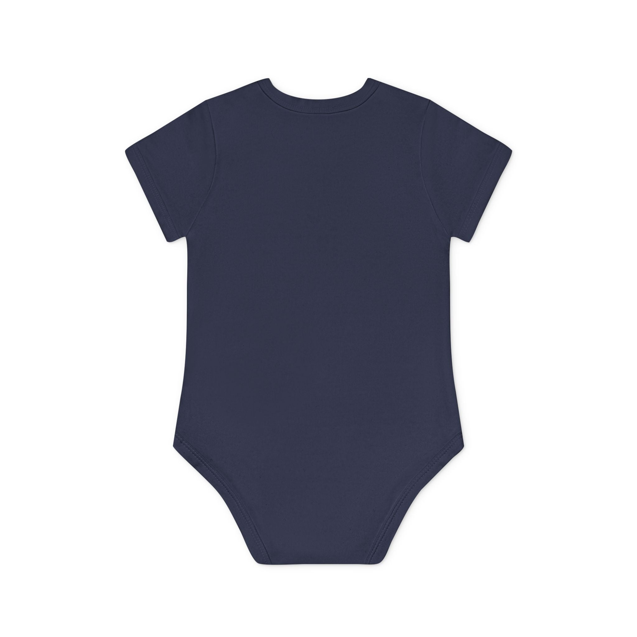 Cute Yellow Robot Baby Bodysuit — Organic Short Sleeve Onesie