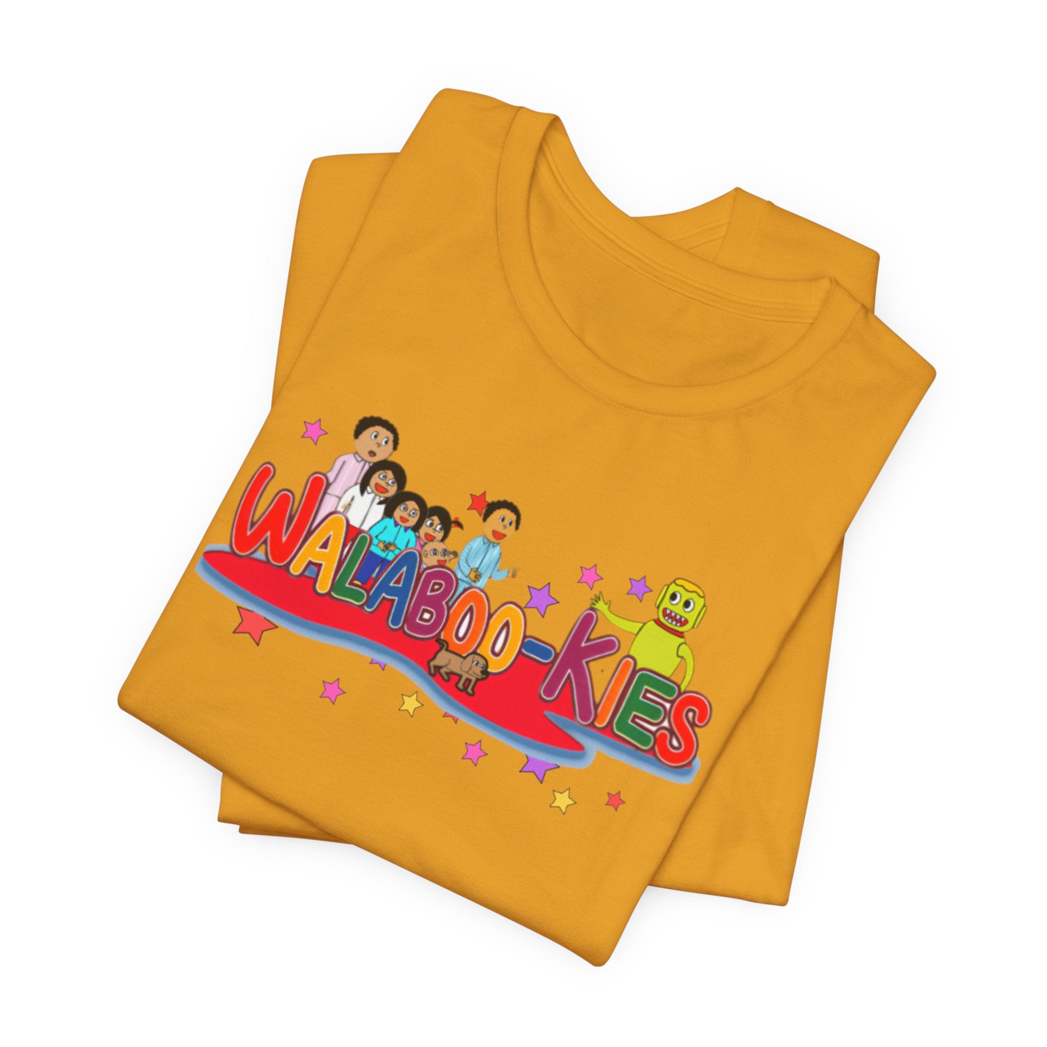 Kids Graphic Tee "Walabookies" Colorful Character Shirt