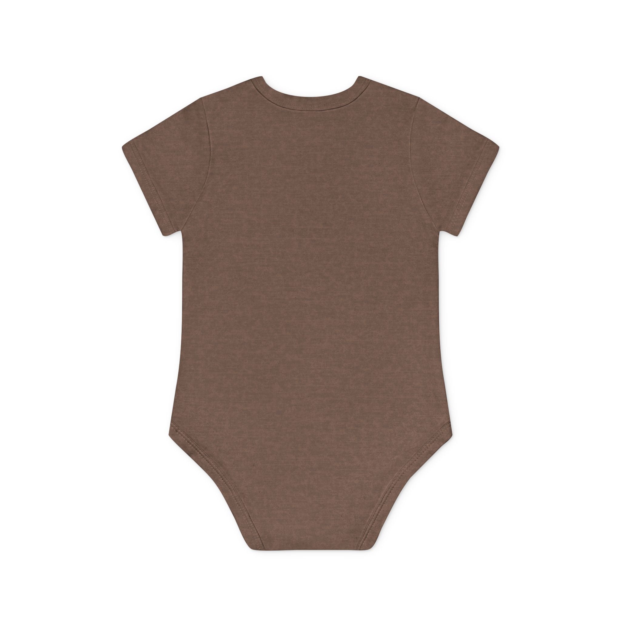 Cute Yellow Robot Baby Bodysuit — Organic Short Sleeve Onesie