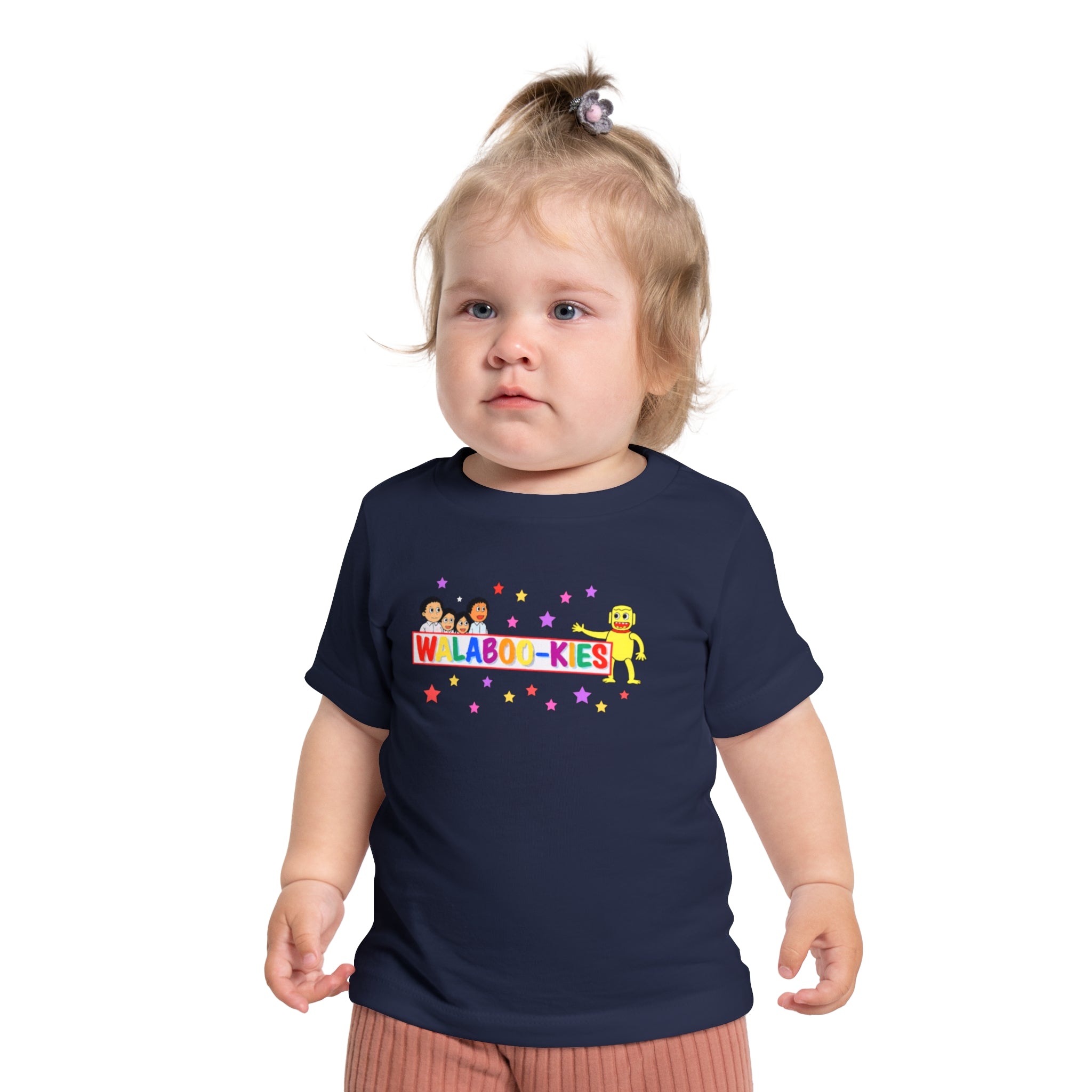 Baby T-Shirt – Colorful “WALABOO-KIES” Cartoon Stars Tee for Infants