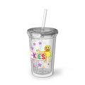 Colorful Kids Acrylic Tumbler — 'Walabookies' Cartoon Star Cup